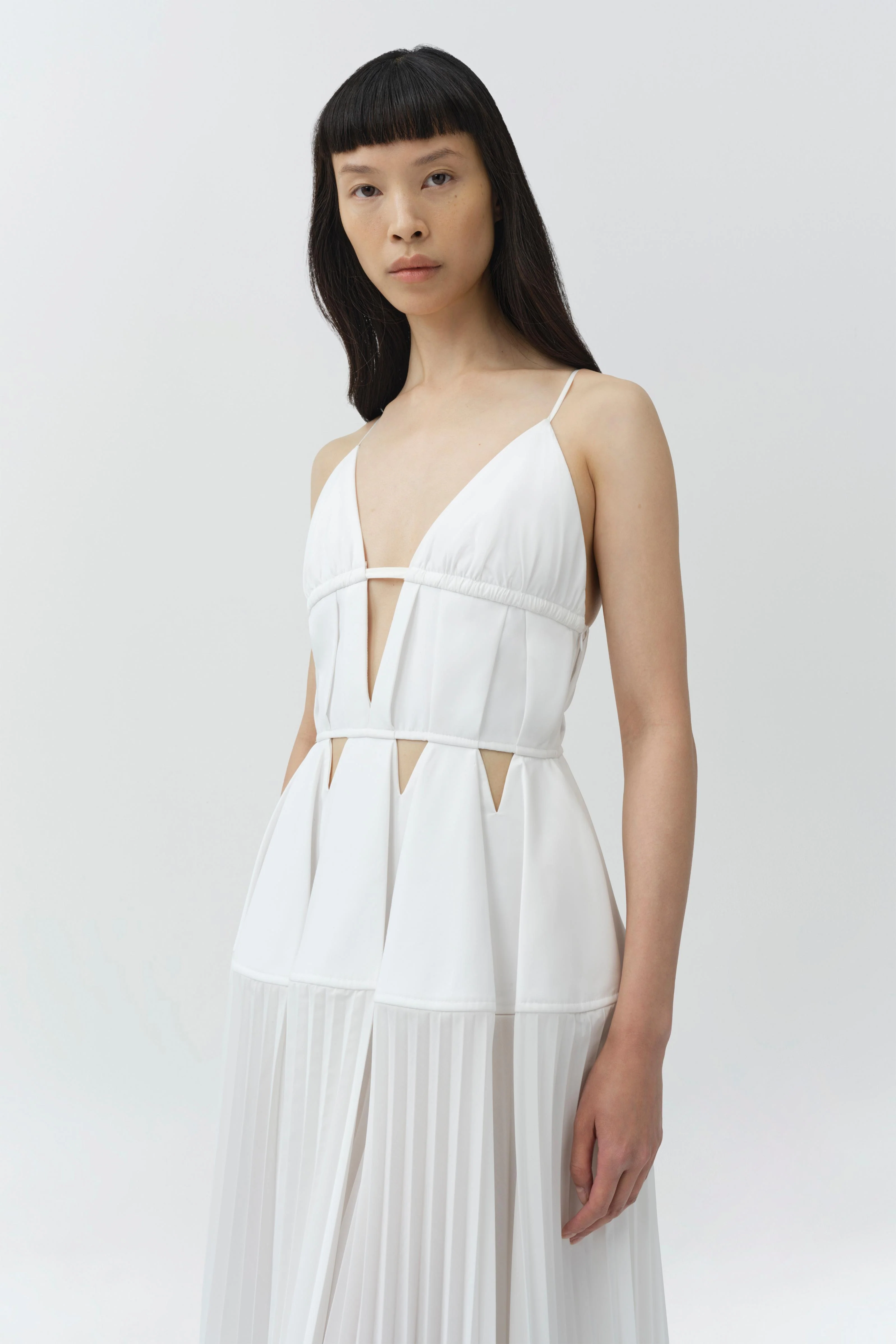 Simkhai - Selene Pleated Cotton Gown - Image 3