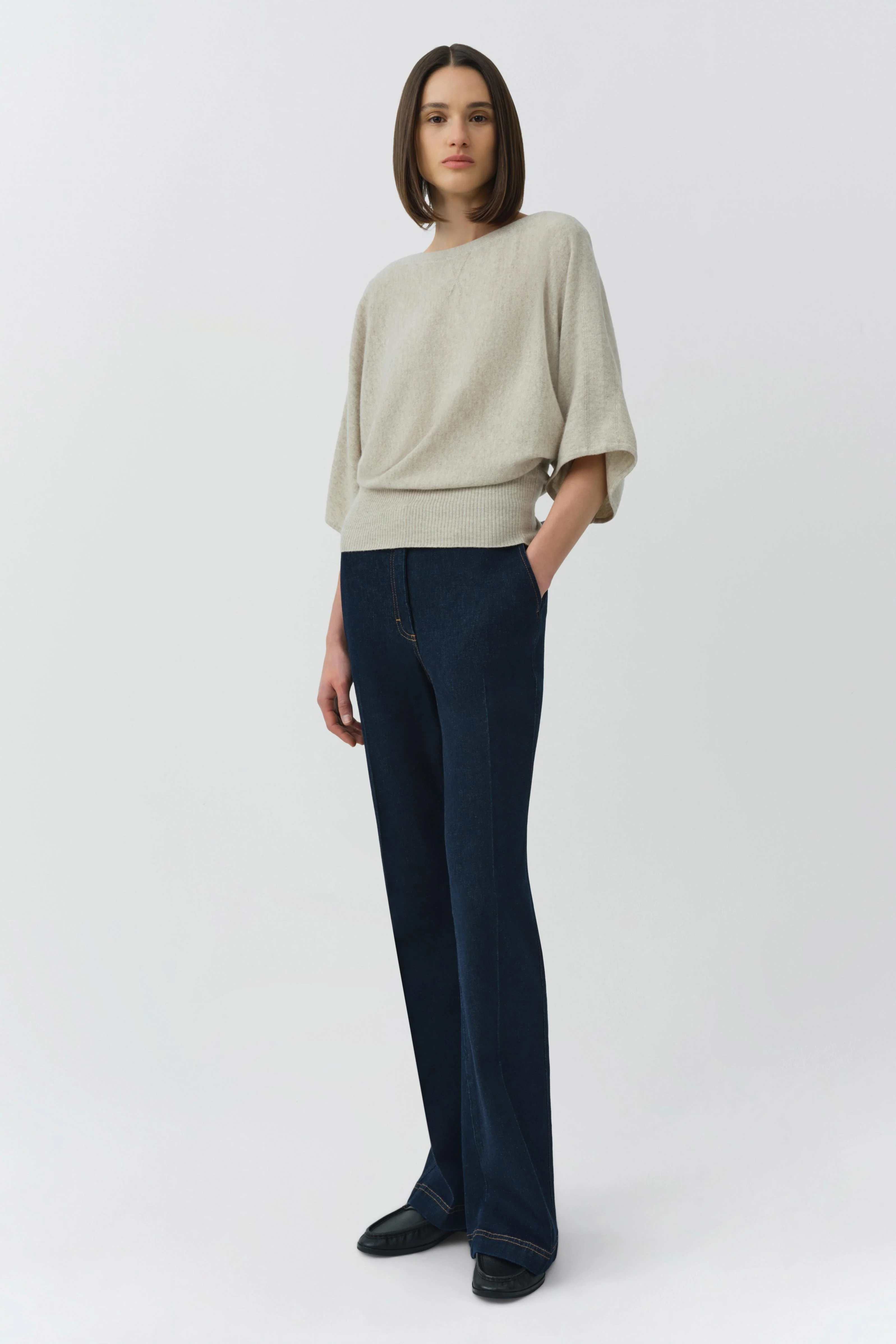 Simkhai - Shai Cashmere Dolman Boxy Tee - Image 4