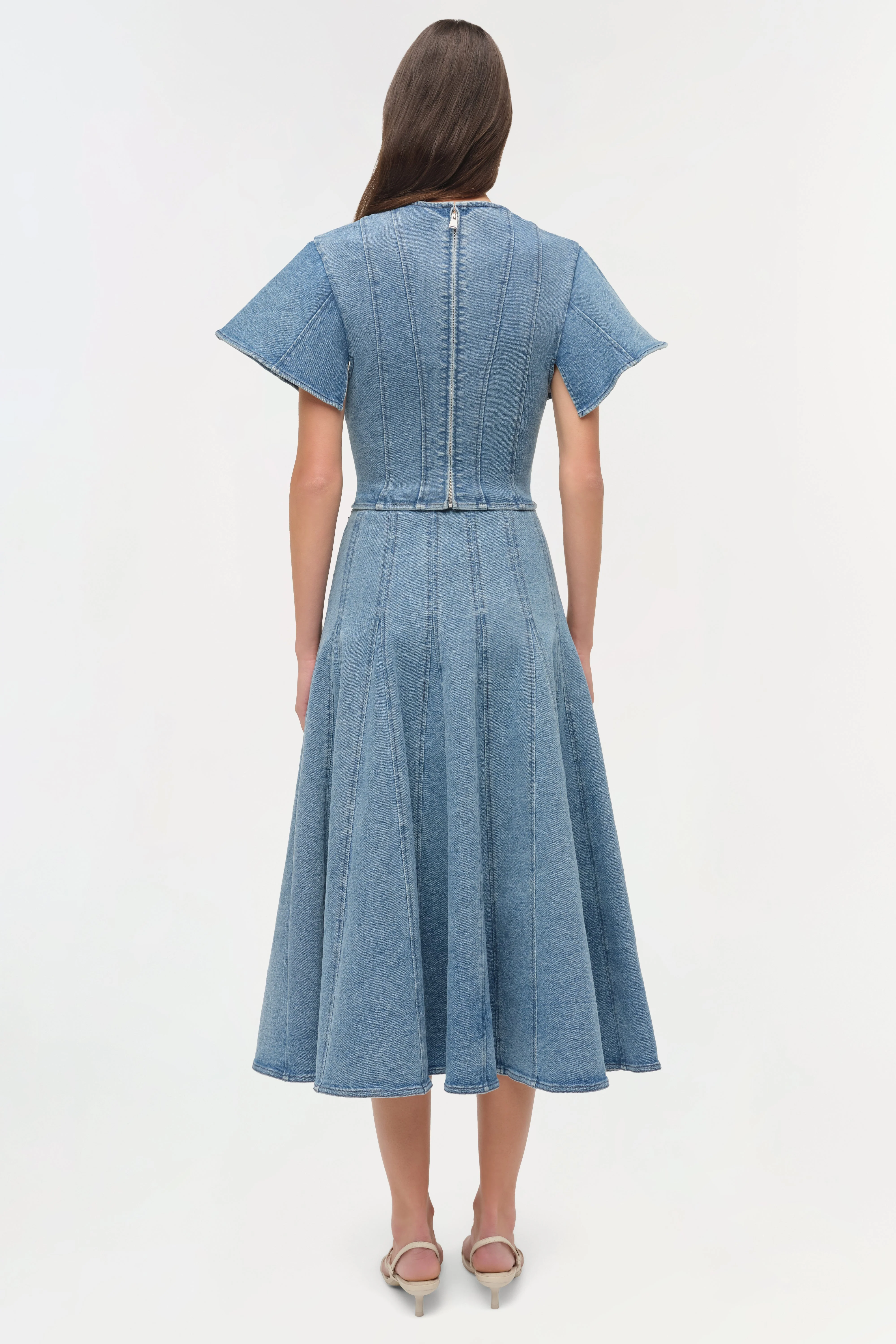 Simkhai - Taylan Structured Denim Midi Skirt - Image 6