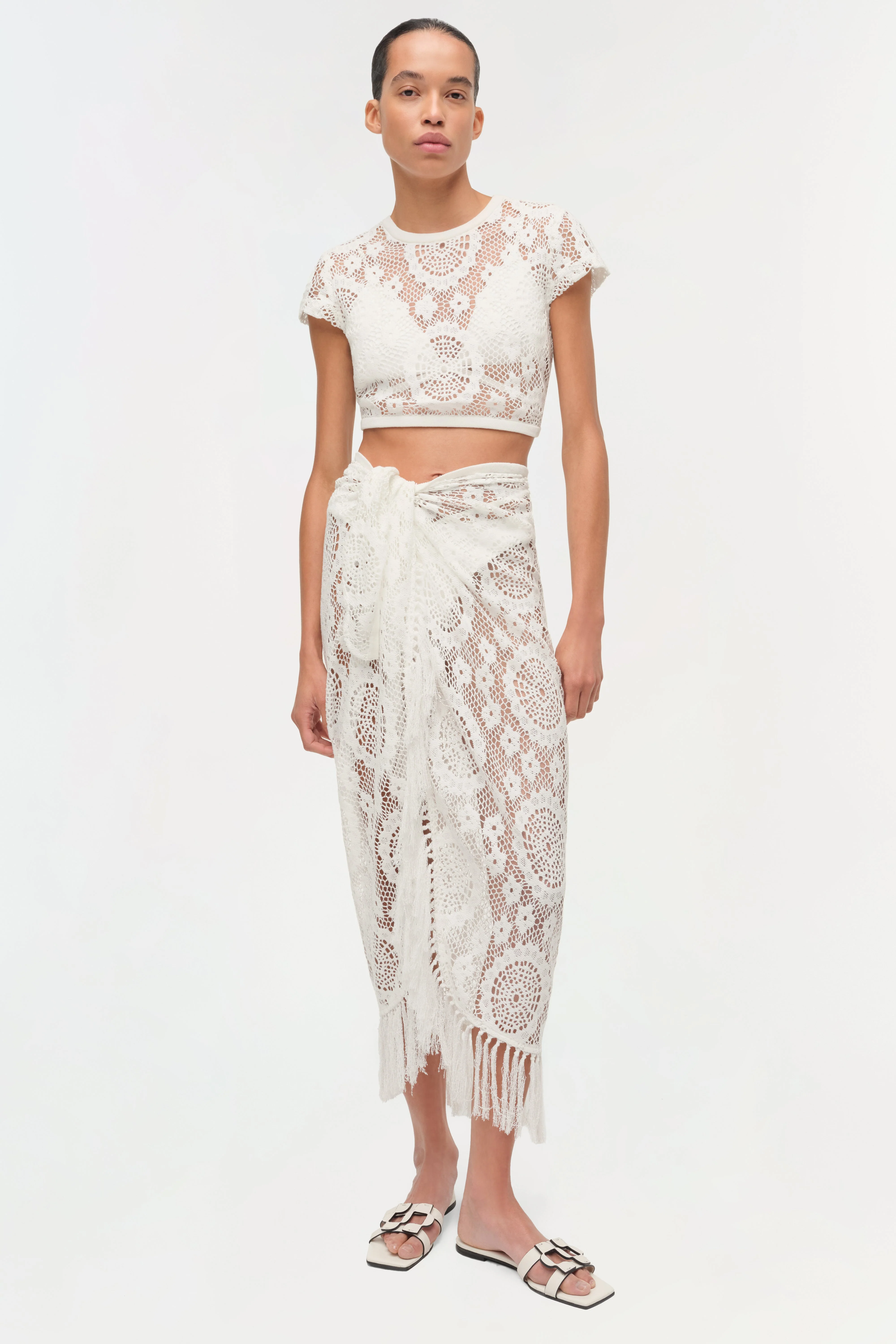 Simkhai - Thyri Fringe Trim Lace Parreo - Image 2