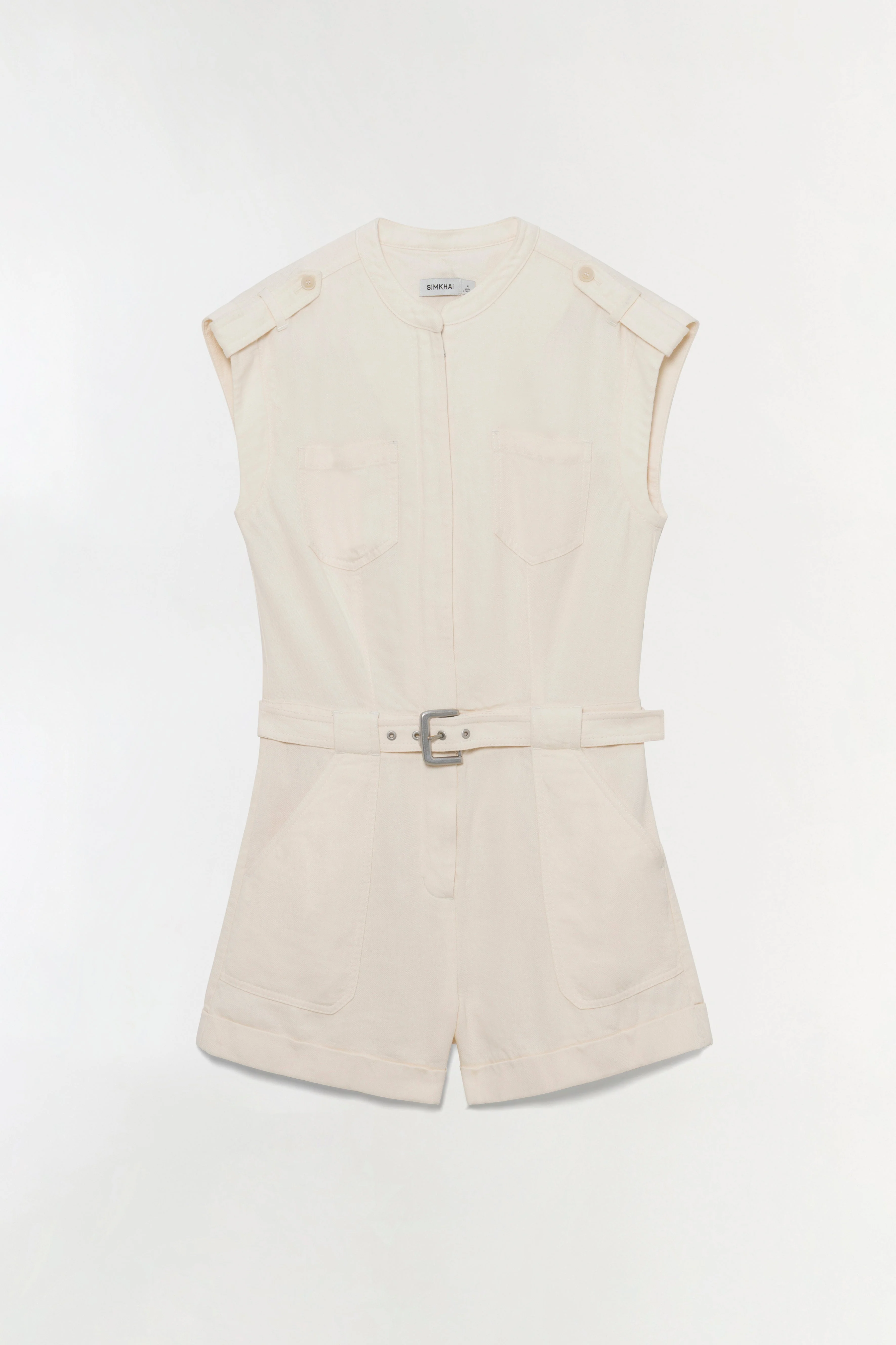 Simkhai - Tinka Belted Linen Romper