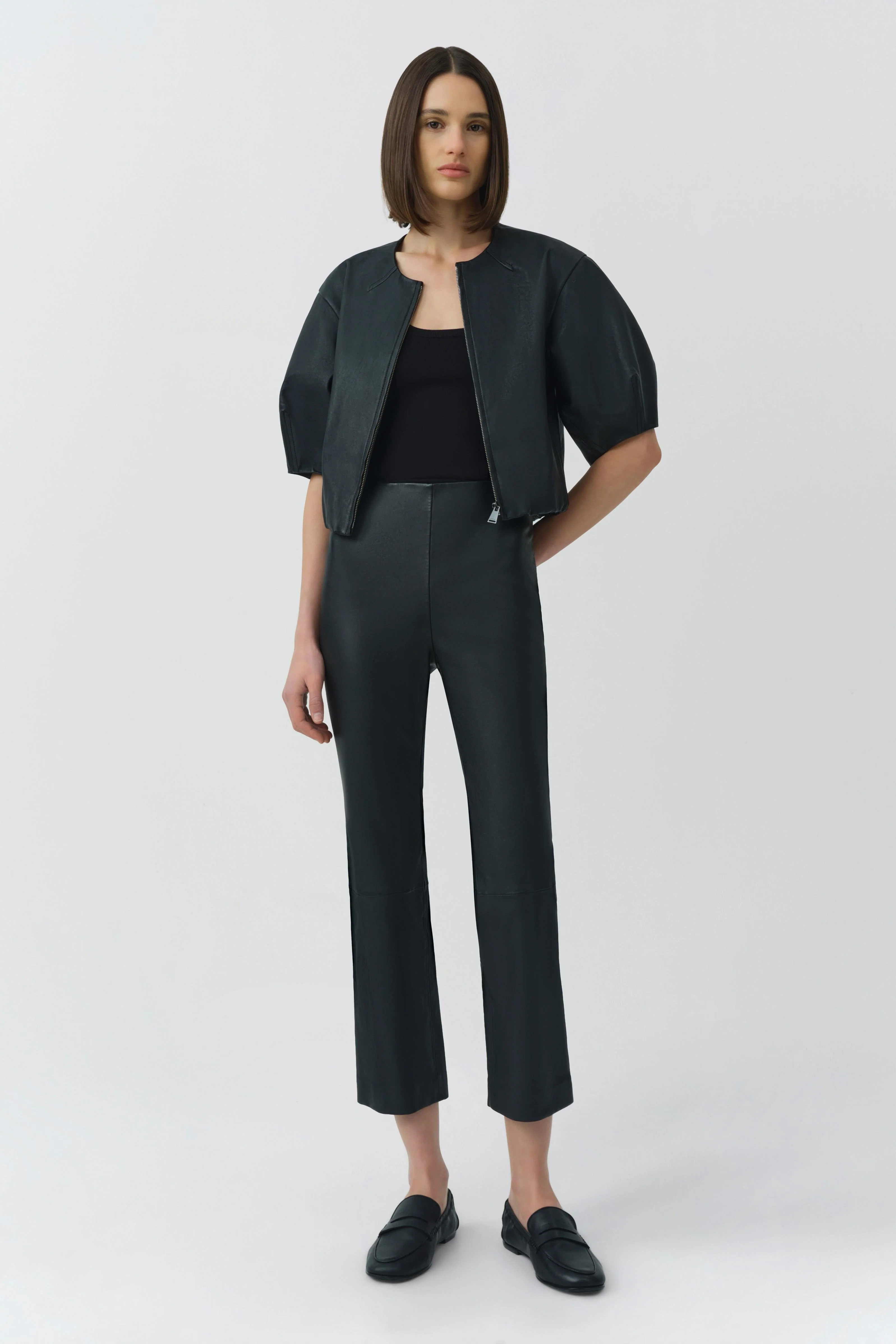 Simkhai - Veda Cropped Leather Pant - Image 2