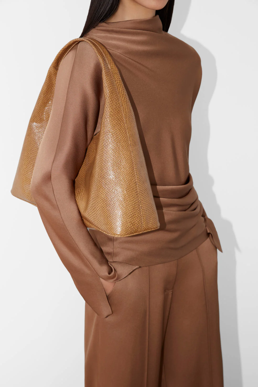 Simkhai - Victoria Draped Satin Top - Image 2