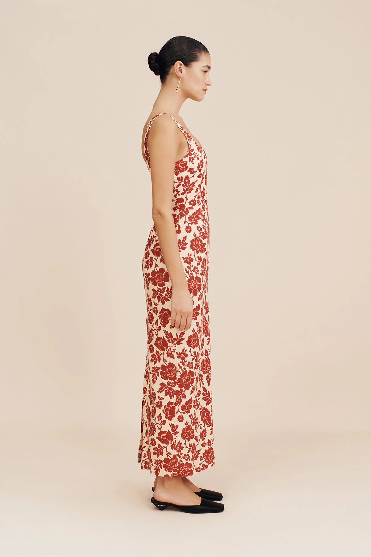 Posse - SKYLA COLUMN DRESS - SCARLET BLOOM - Image 4