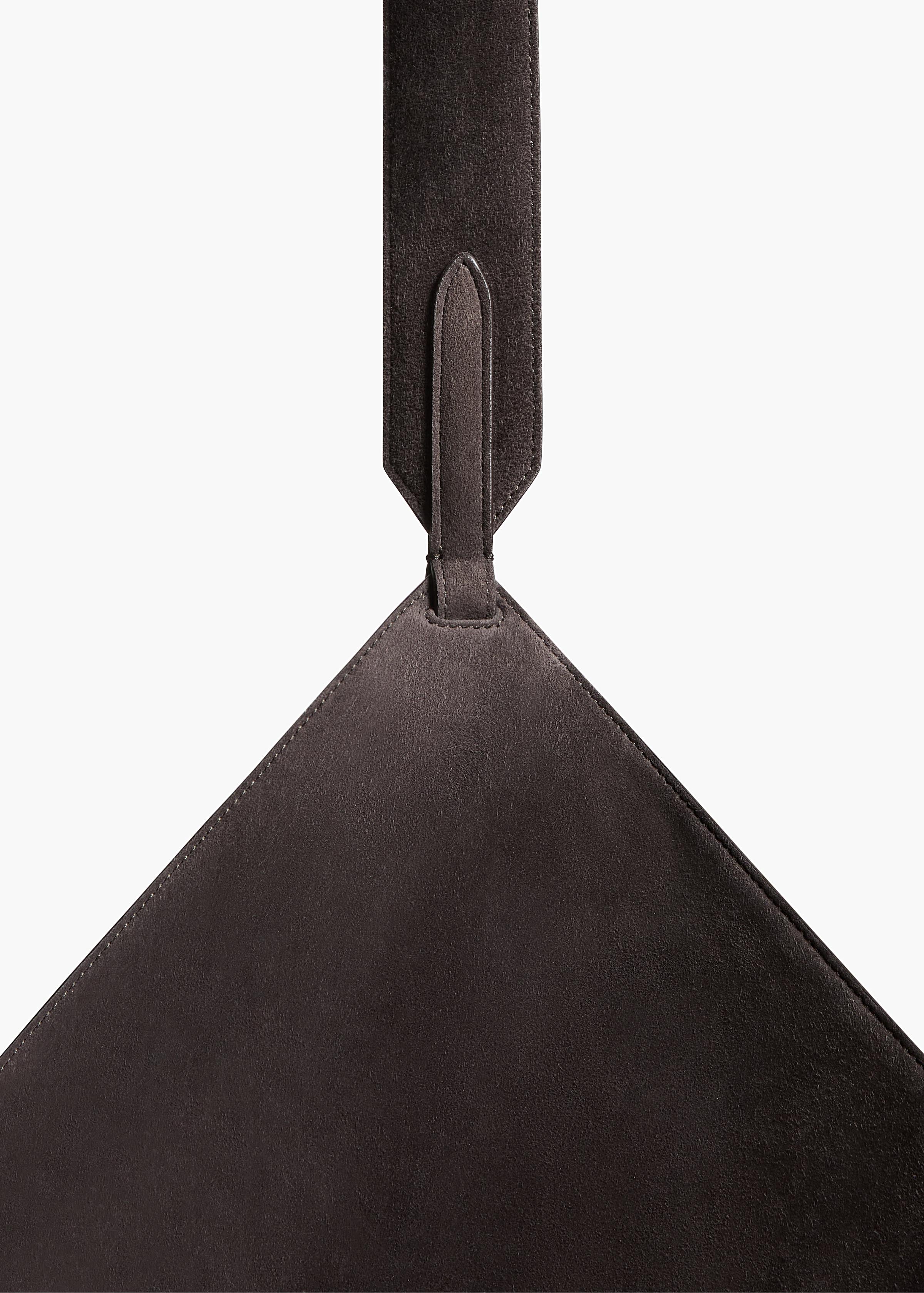 Khaite - Small Lotus Tote in Dark Brown Suede - Image 10