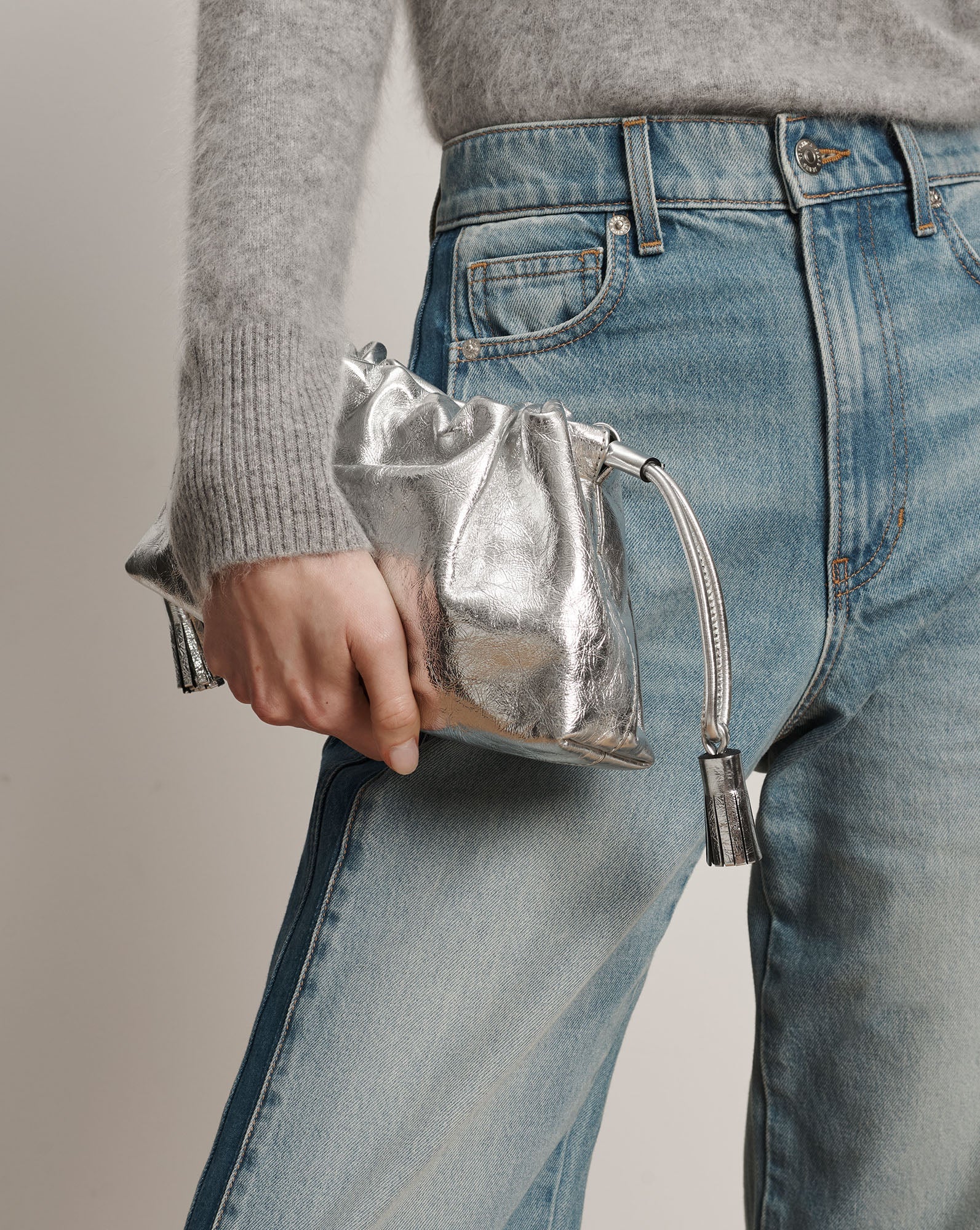 Veronica Beard - Small Metallic Veronica Beard Stash Bag - Image 2