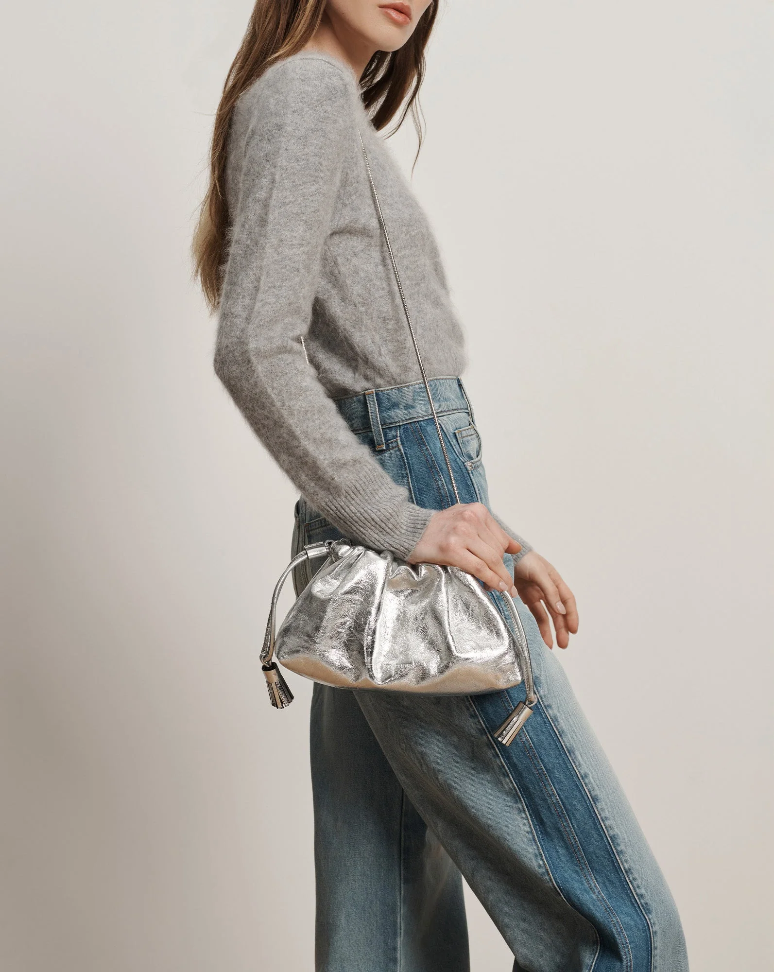 Veronica Beard - Small Metallic Veronica Beard Stash Bag - Image 7