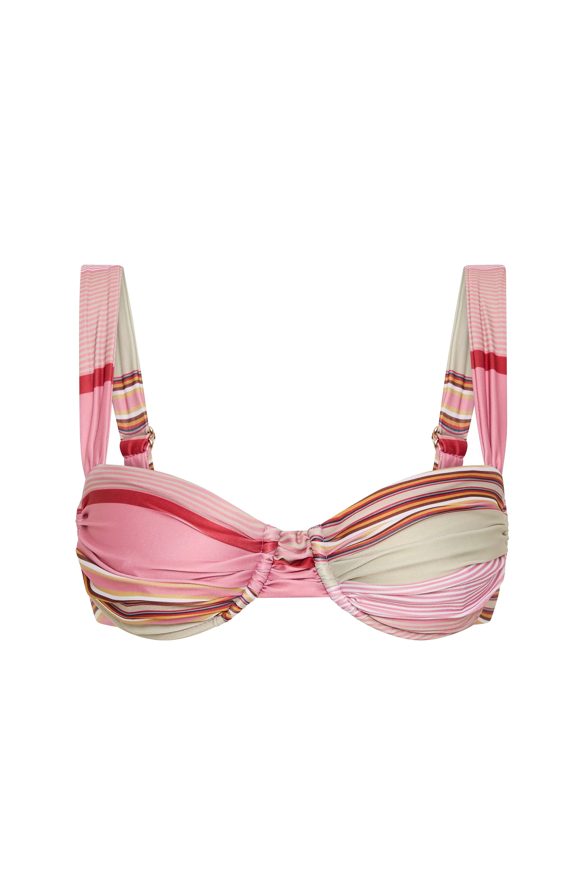 Faithfull - Sol Bikini Top Barragan Stripe Dusty Mauve - Image 6
