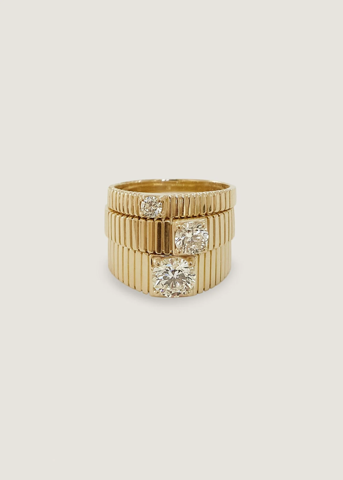 Kinn - Solis Ribbed Ring Round Diamond 1.0 Carat - Image 6