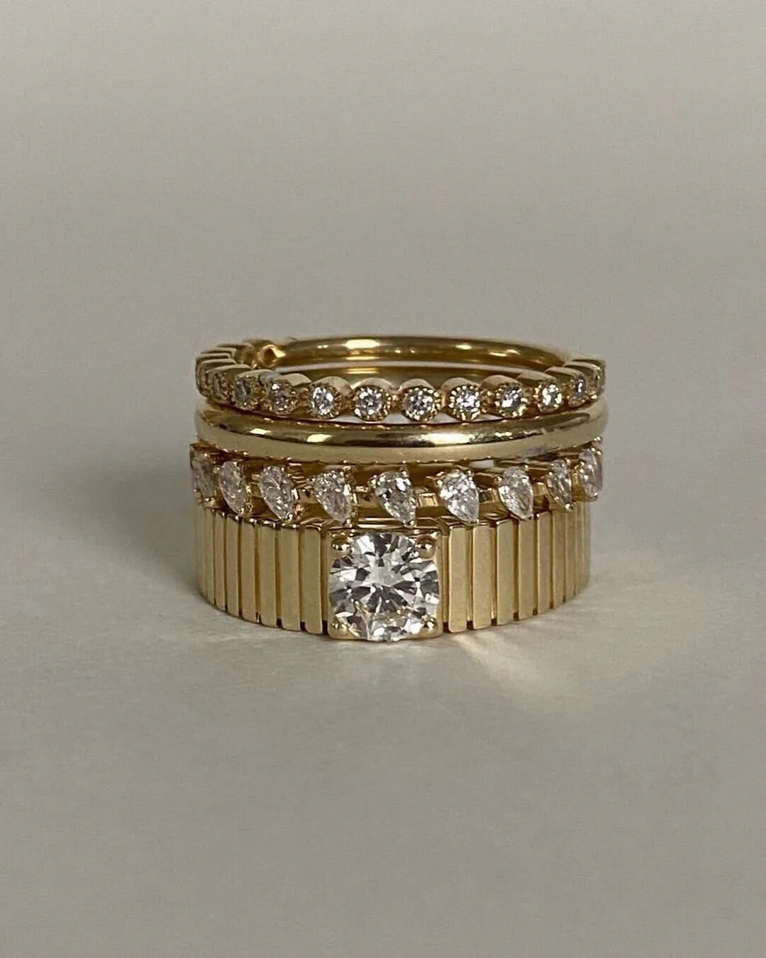 Kinn - Solis Ribbed Ring Round Diamond 1.0 Carat - Image 7
