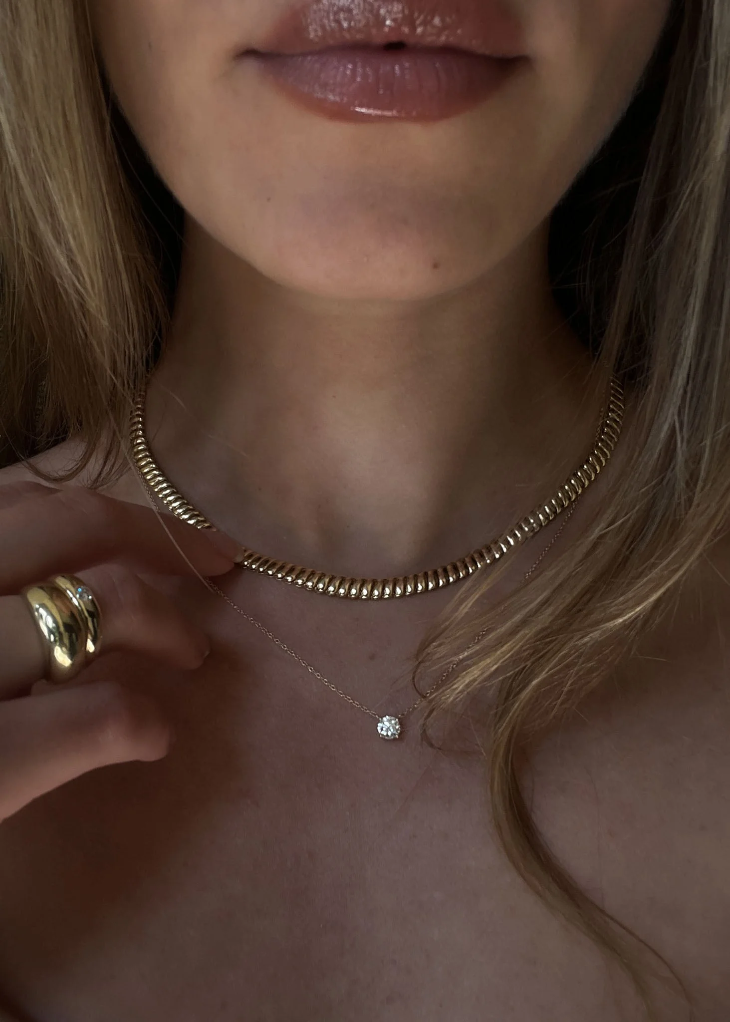 Kinn - Solitaire Floating Round Diamond Necklace - Image 5