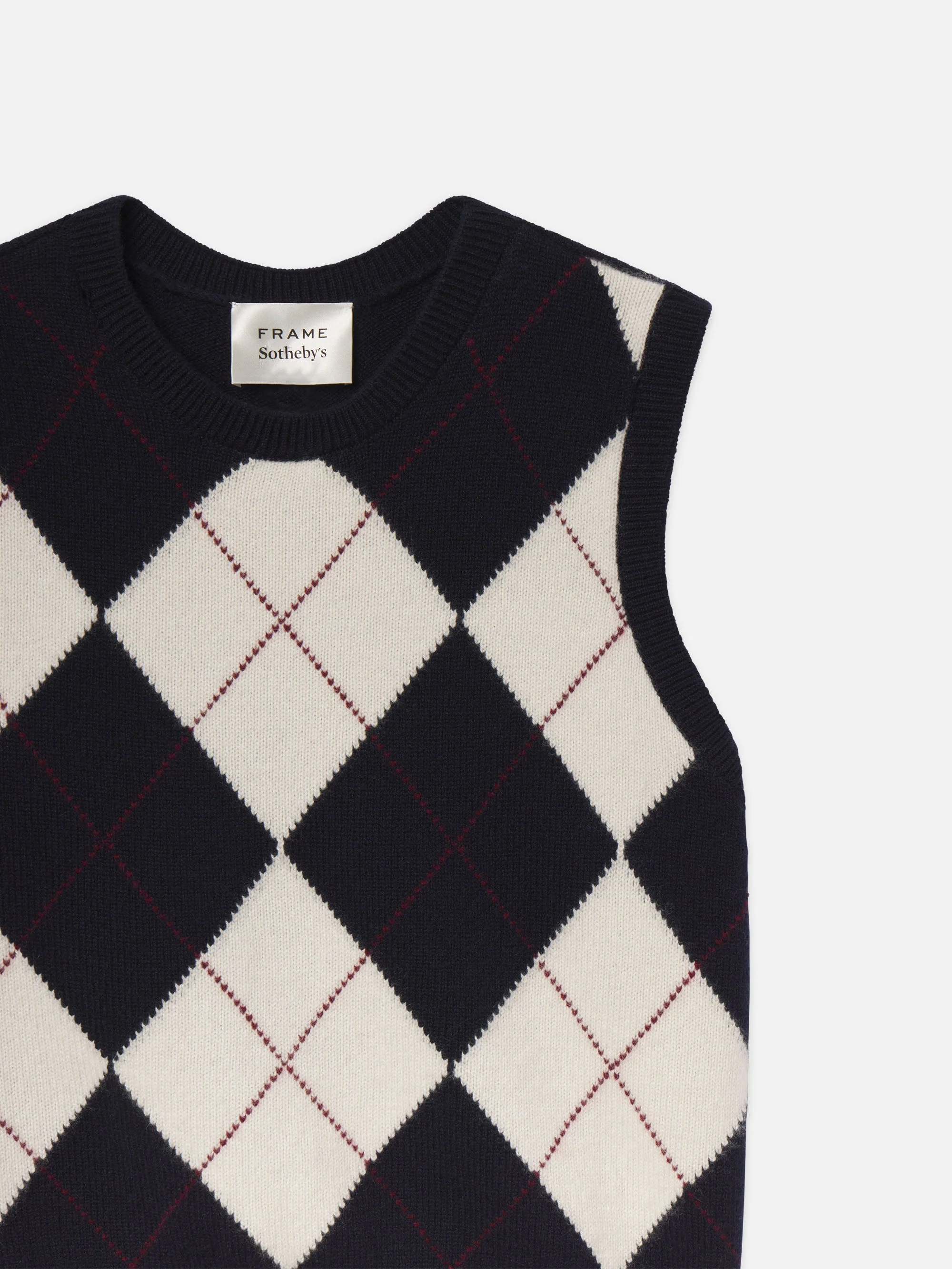 FRAME - Sotheby’s Women's Argyle Vest - Image 3