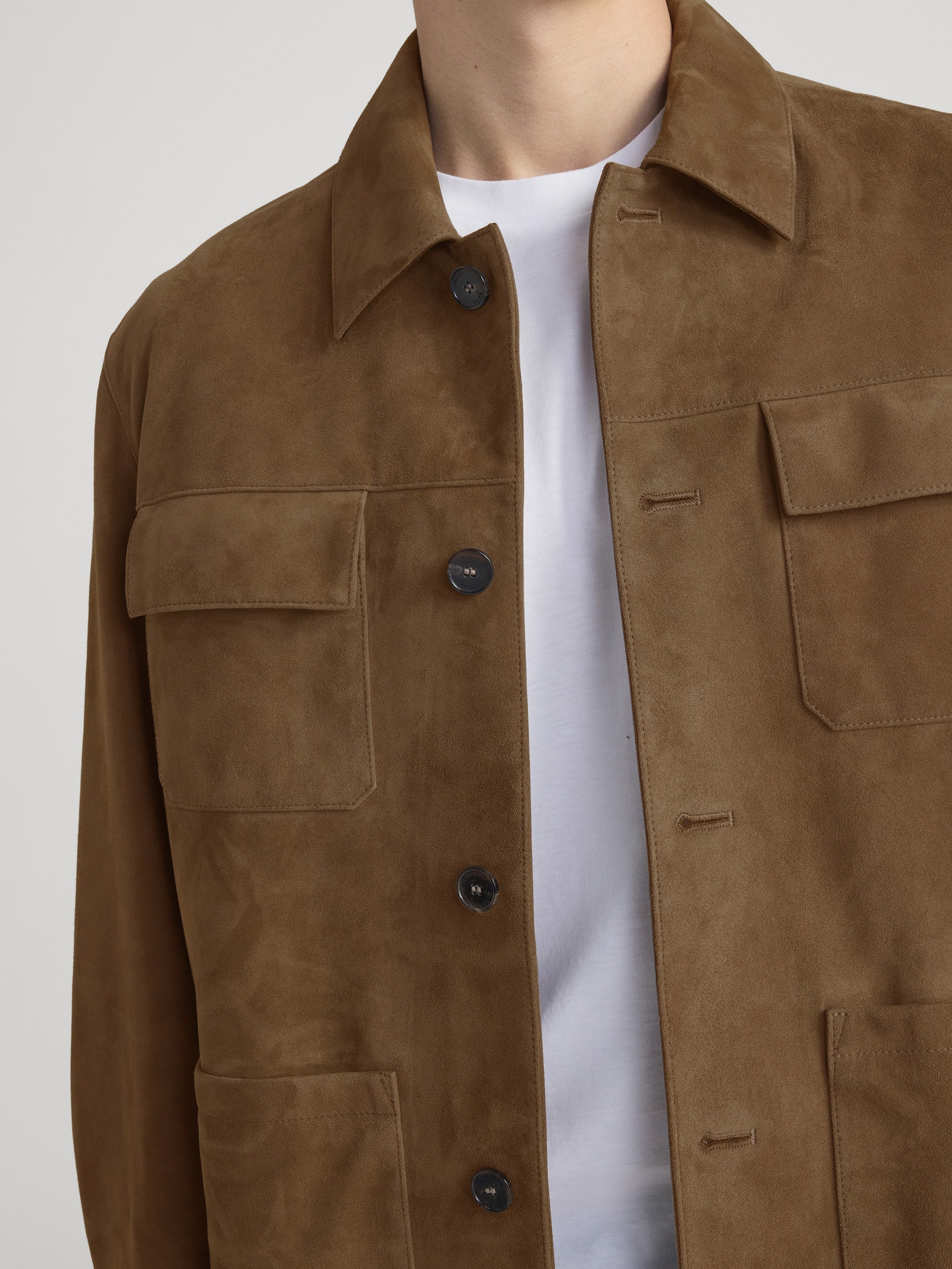 FRAME - Suede Chore Coat - Image 3