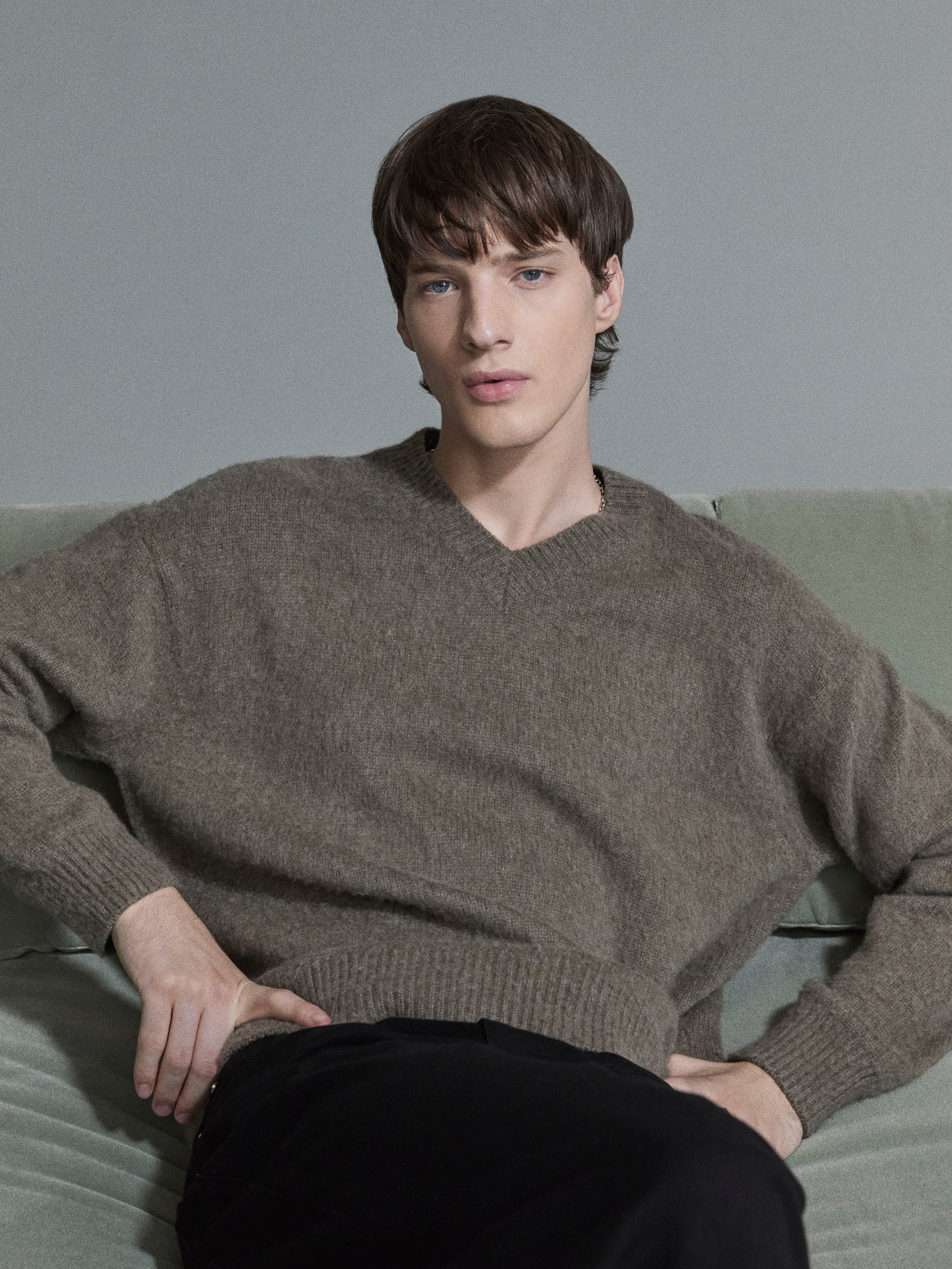 FRAME - Suede Patch Sweater - Image 5