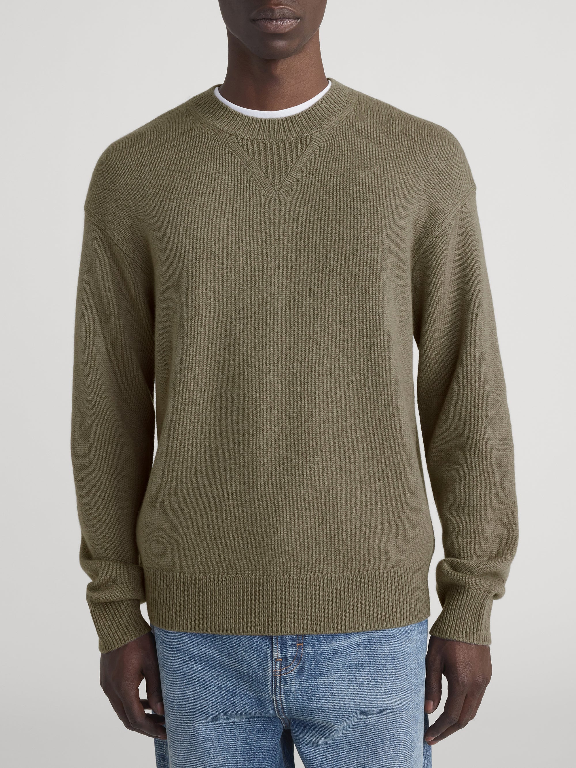 FRAME - Suede Patch Sweater - Image 8