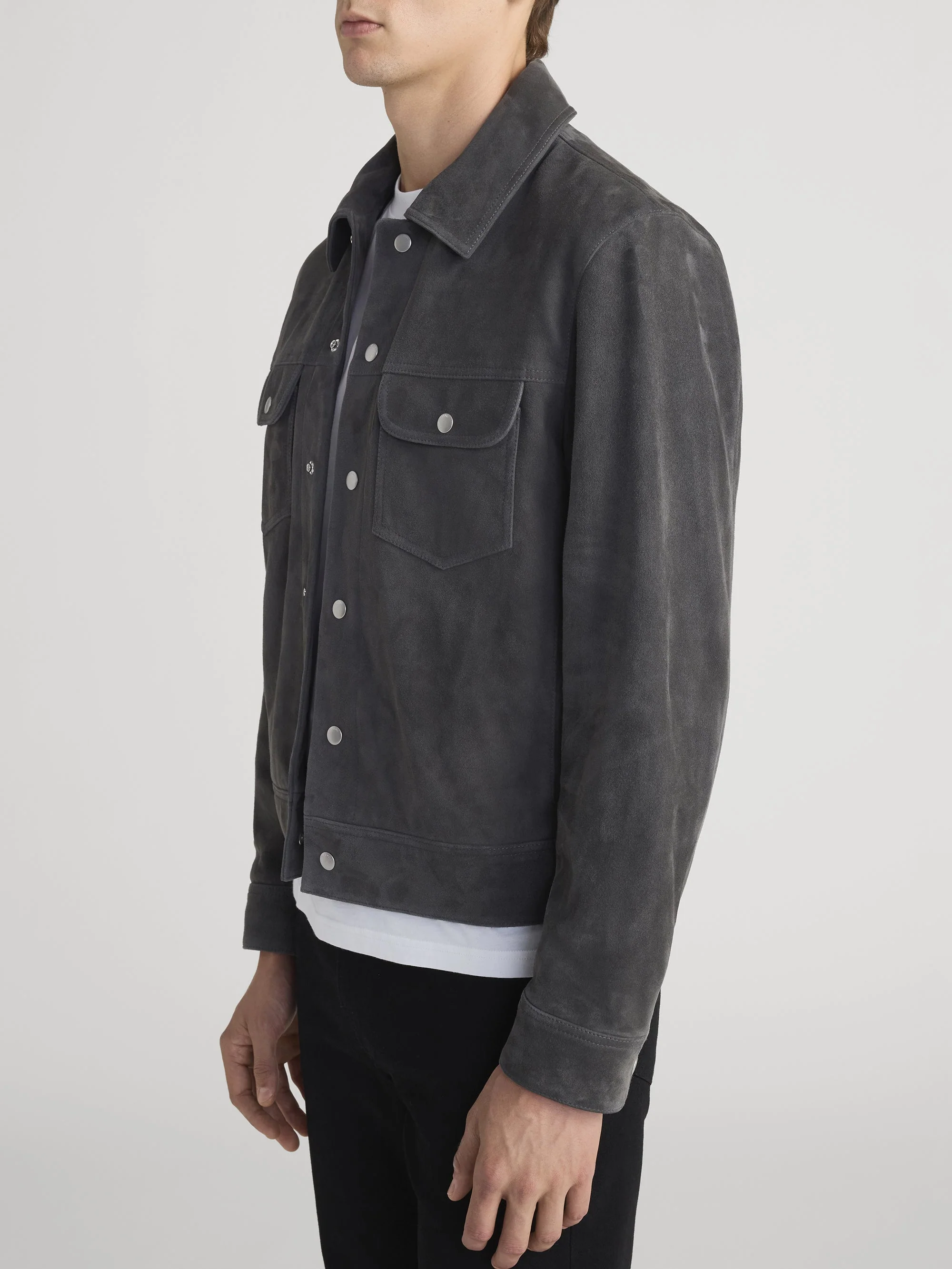 FRAME - Suede Trucker Jacket - Image 5