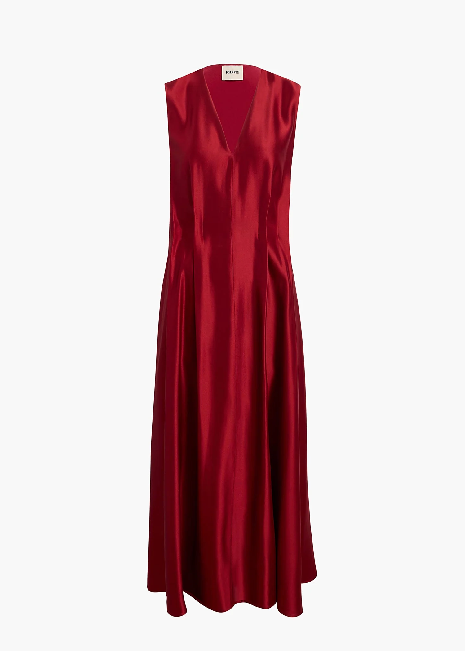 Khaite - Syd Dress in Crimson - Image 8