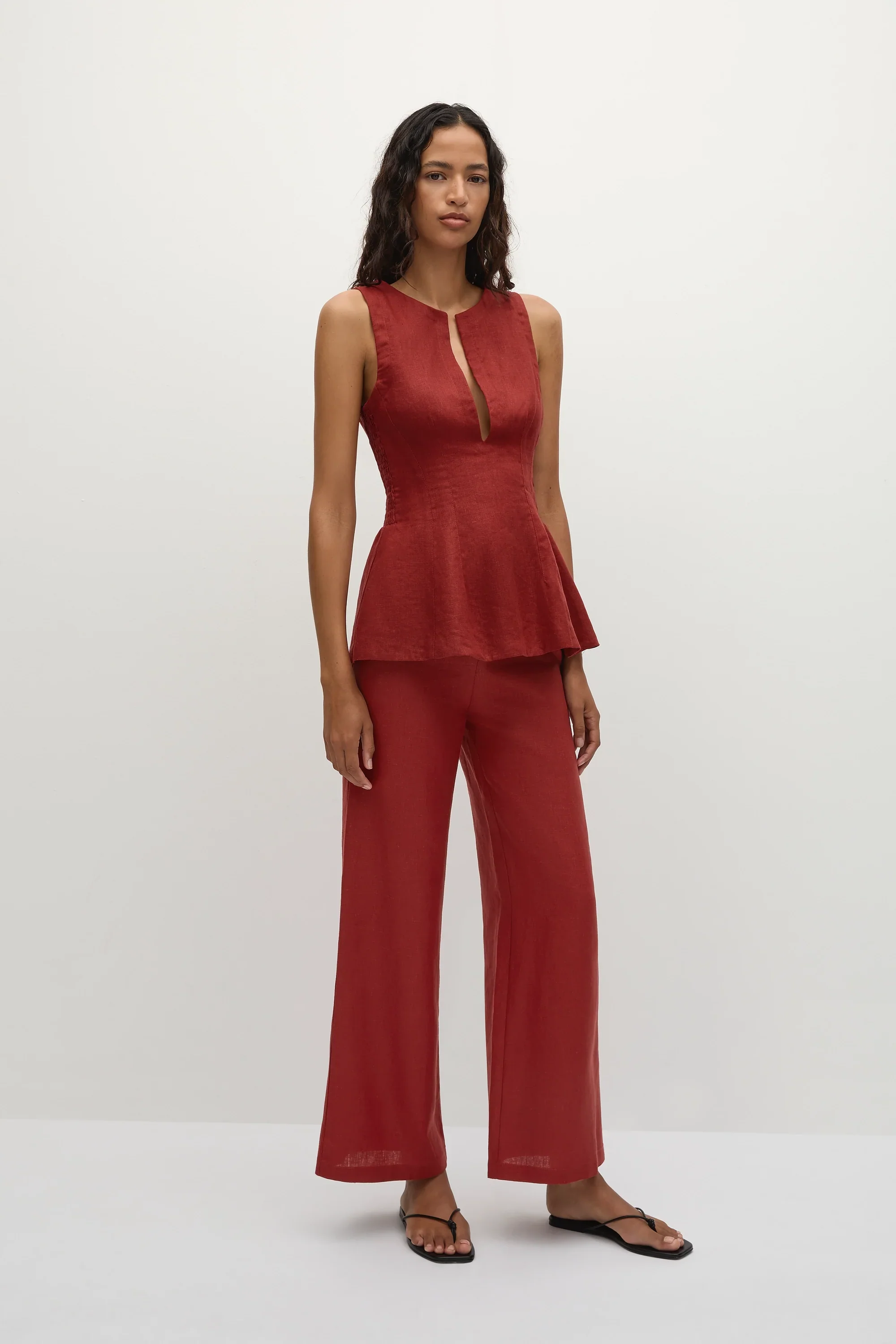 Faithfull - Syna Pant Deep Red - Final Sale - Image 3