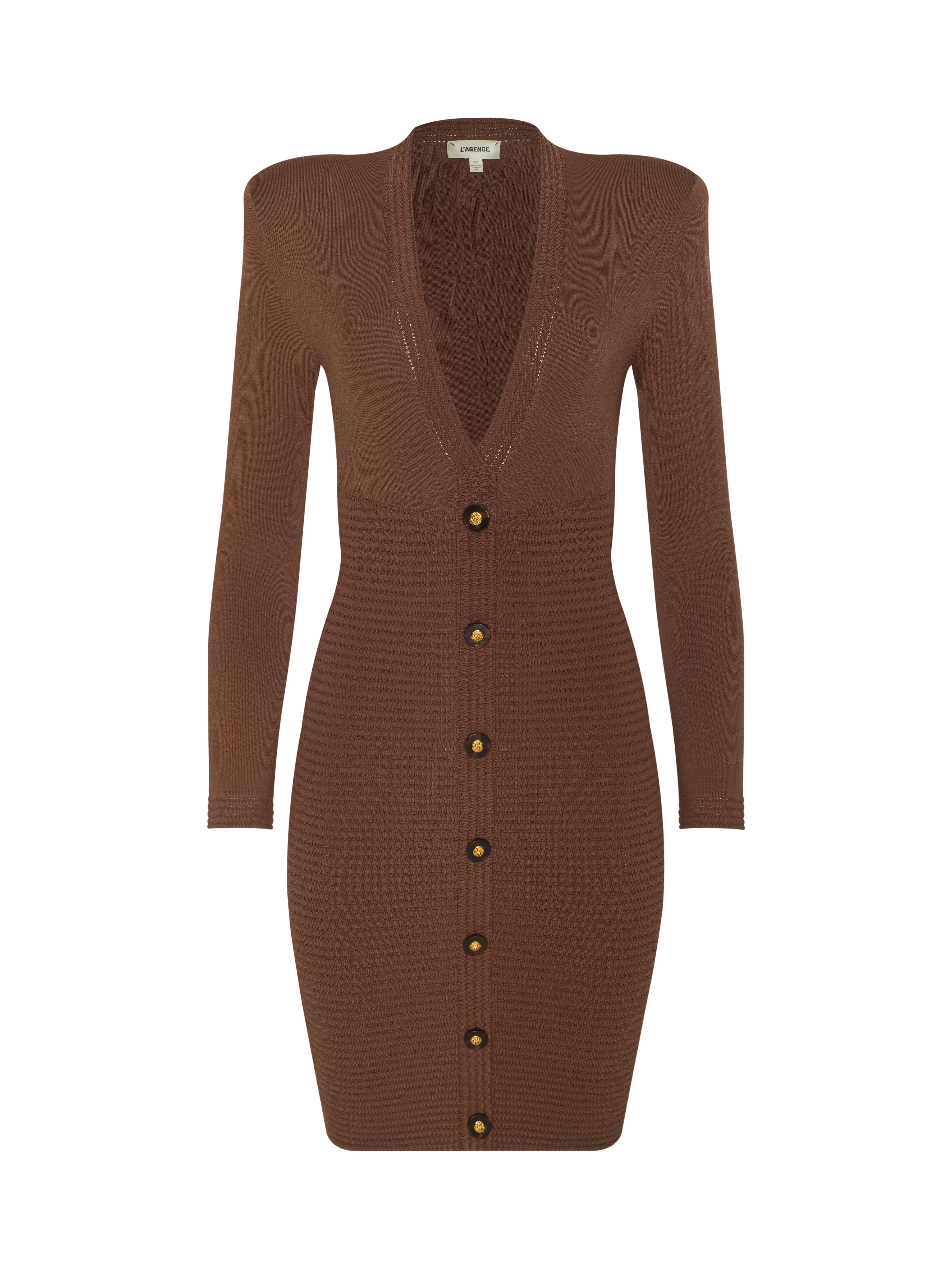 L'AGENCE - Taru Button - Front Mini Dress - Image 7