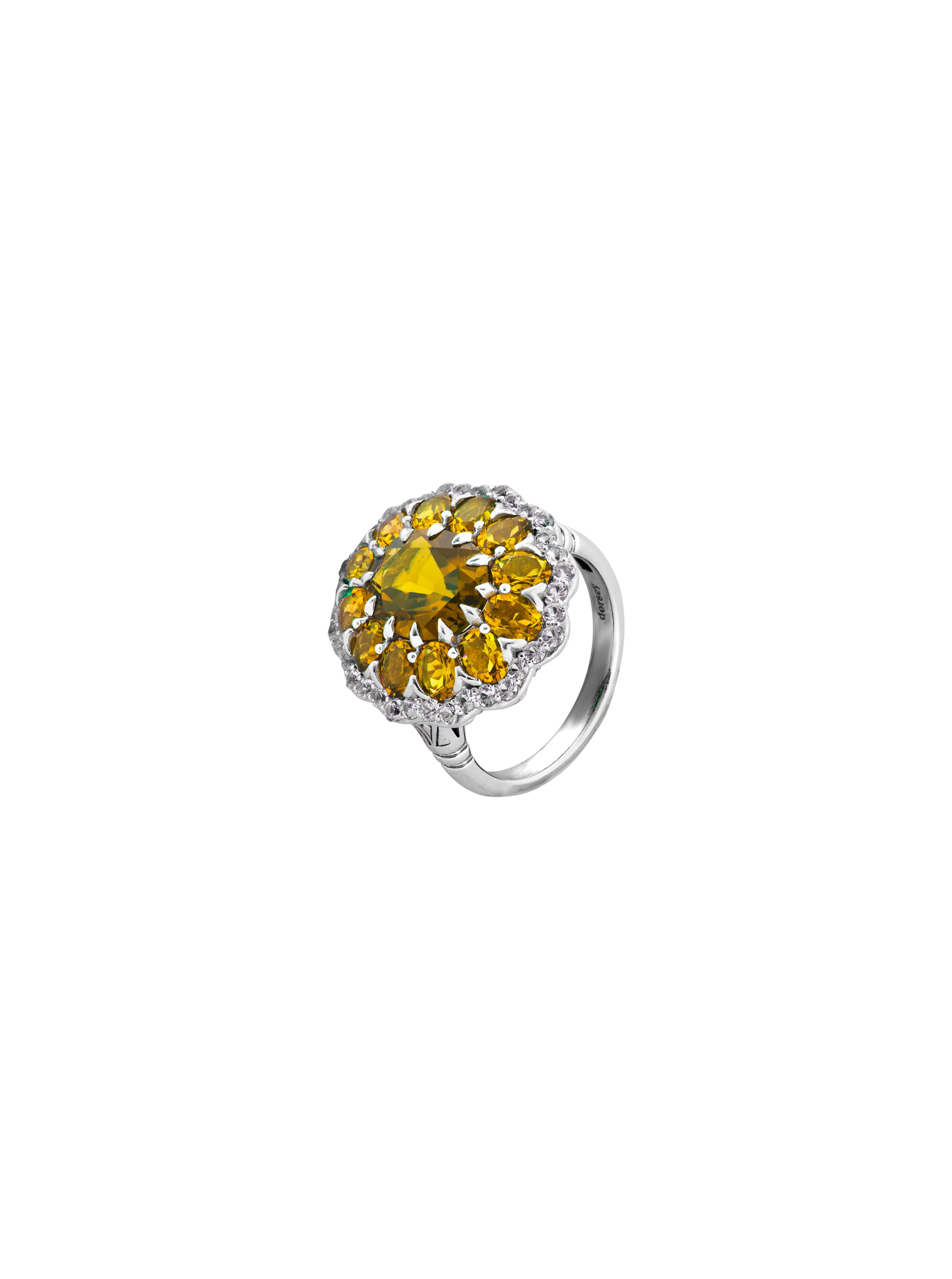 Dorsey - TATE LAB YELLOW SAPPHIRE RING, SILVER - Image 2