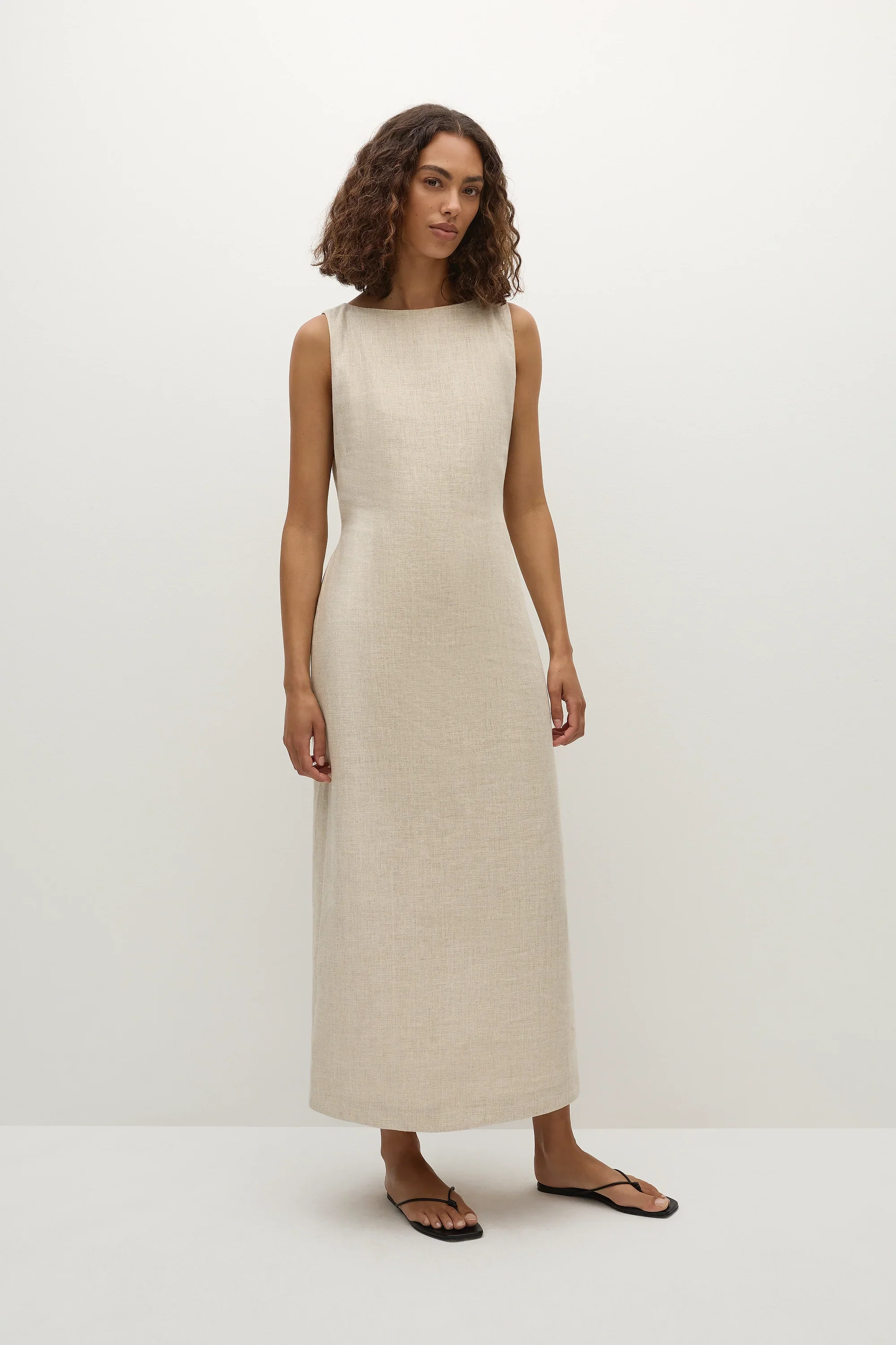 Faithfull - Taylor Midi Dress Natural - Image 3