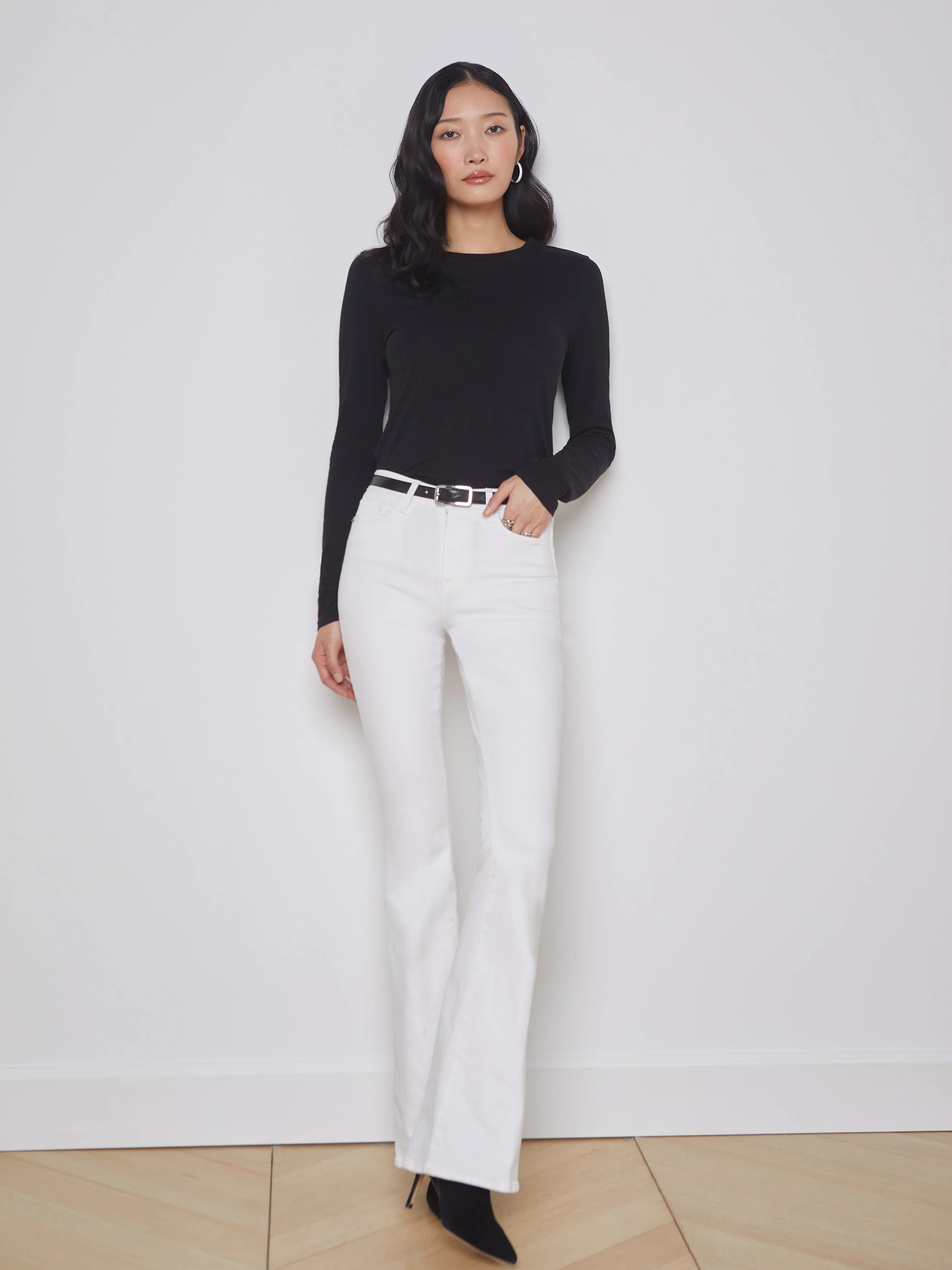 L'AGENCE - Tess Long Sleeve Tee - Image 4