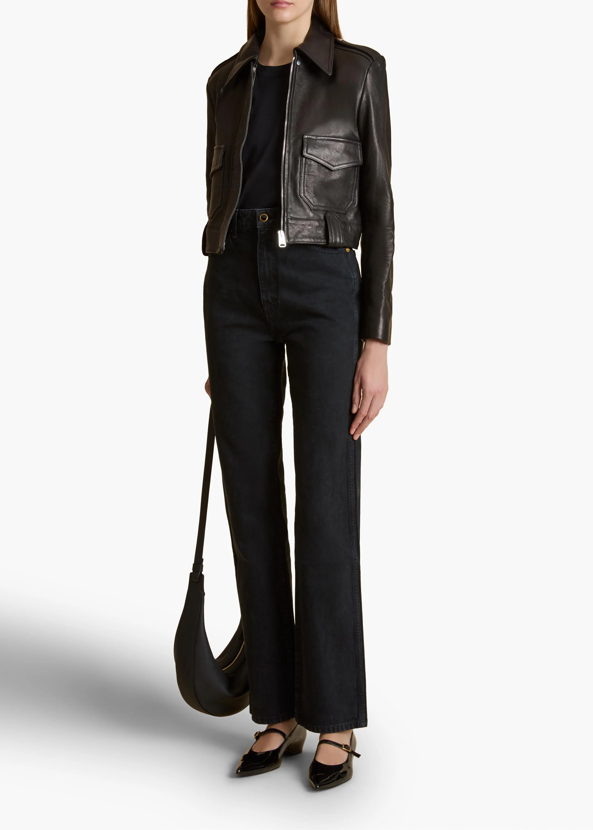 Khaite - Cordelia Jacket in Black Leather - Image 2