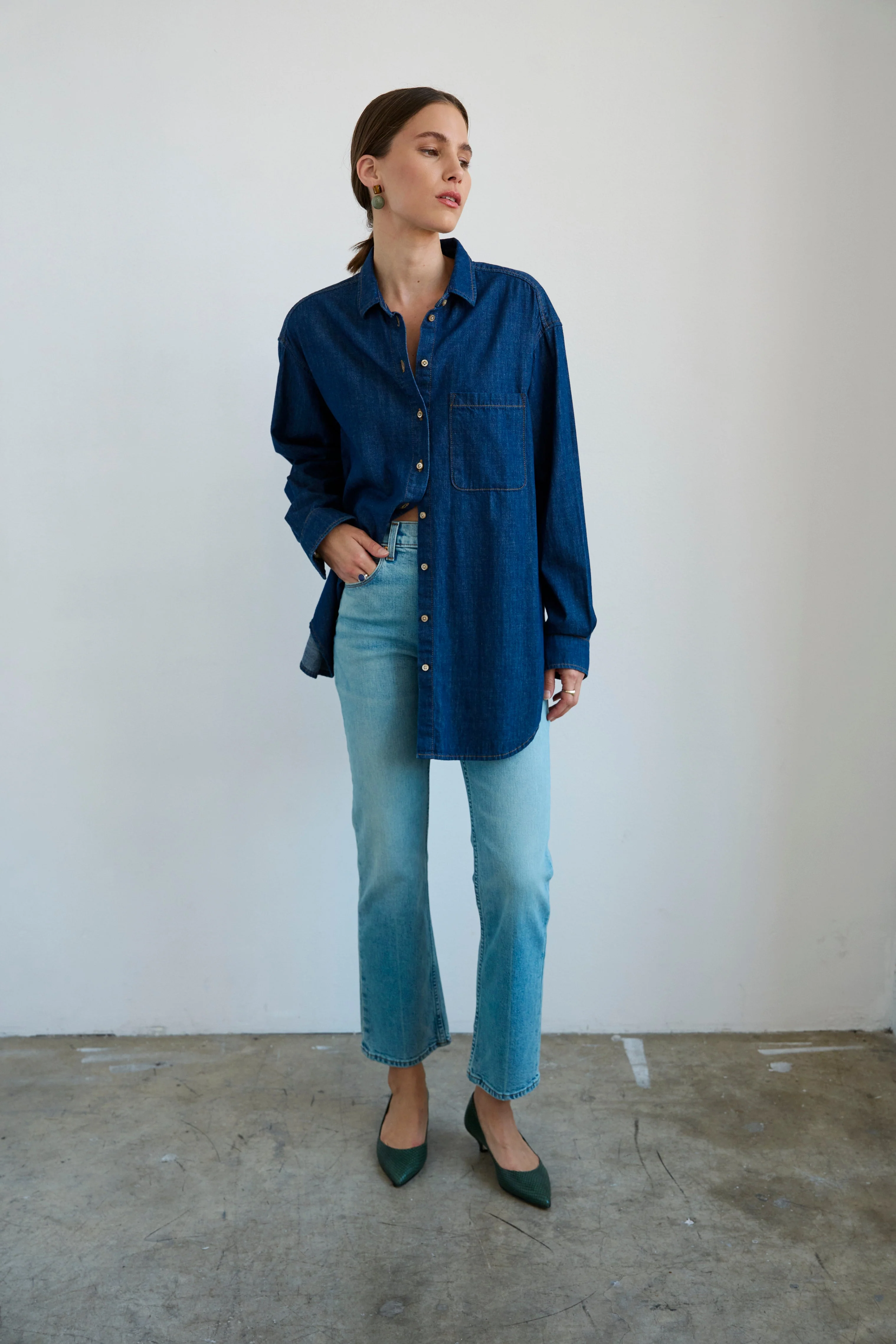 Jamie Haller - The Essential Shirt in Raw Rinse - Image 5