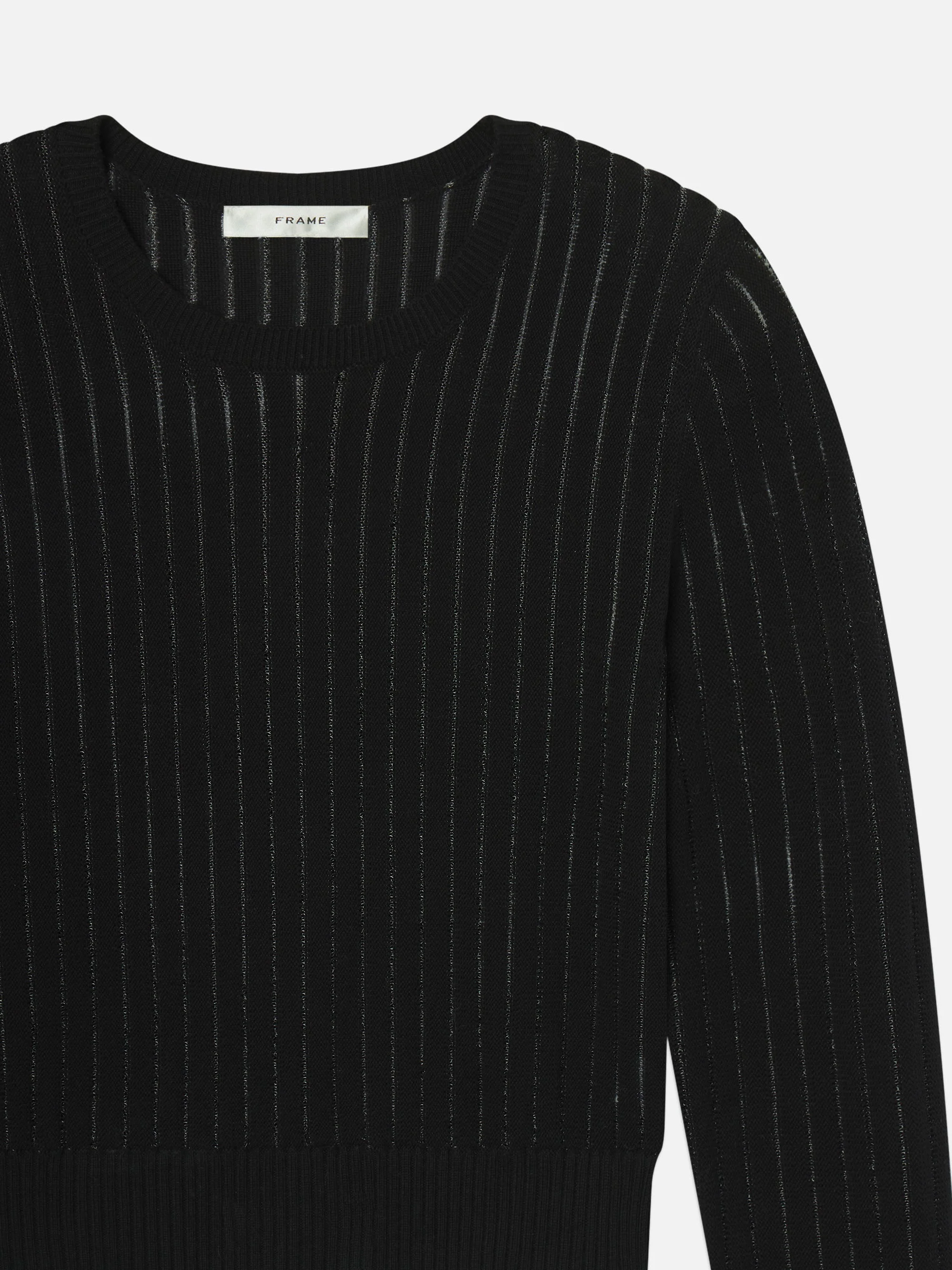 FRAME - The Sheer Stripe Sweater - Image 3