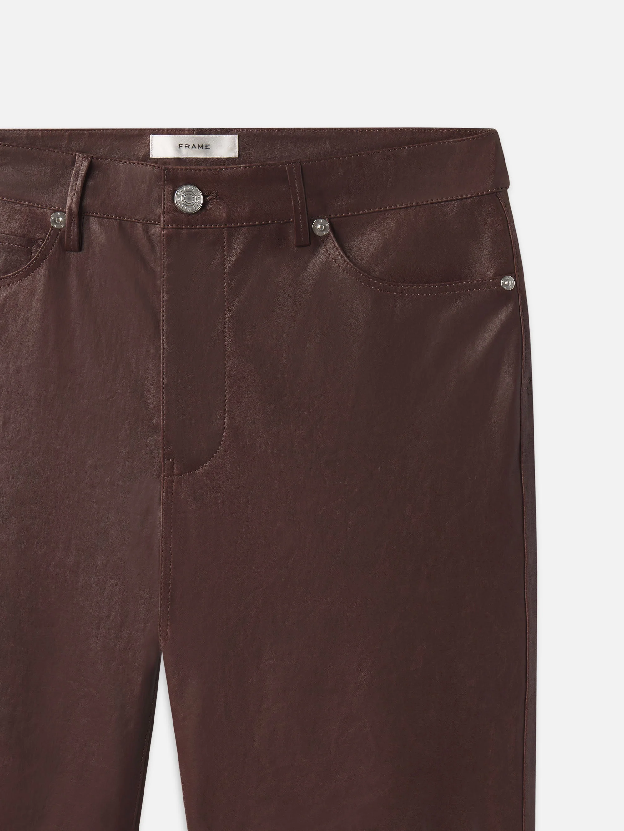 FRAME - The Slim Stacked Leather Pant - Image 3