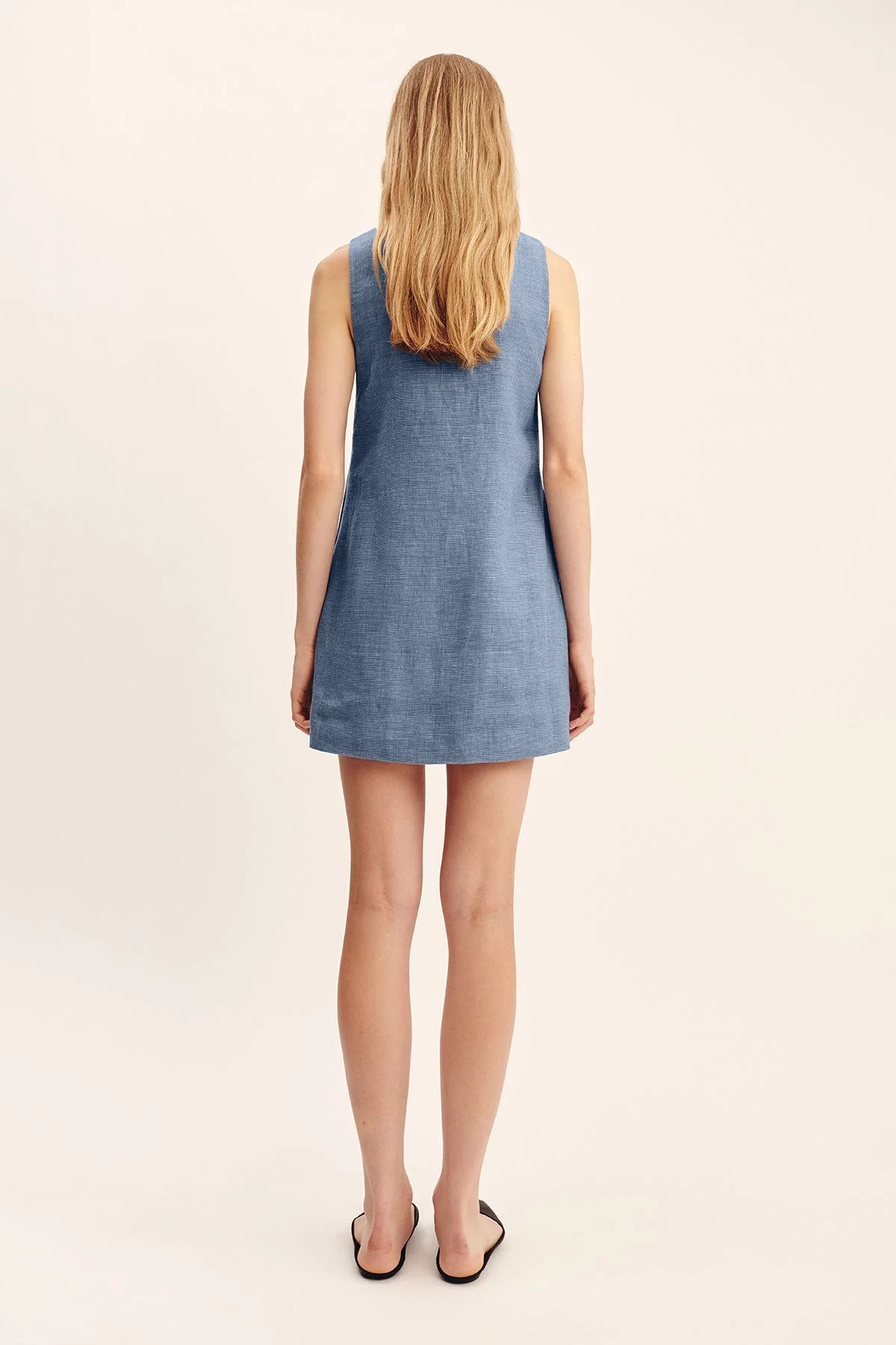 Posse - THEA SHIFT DRESS - STEEL BLUE - Image 4