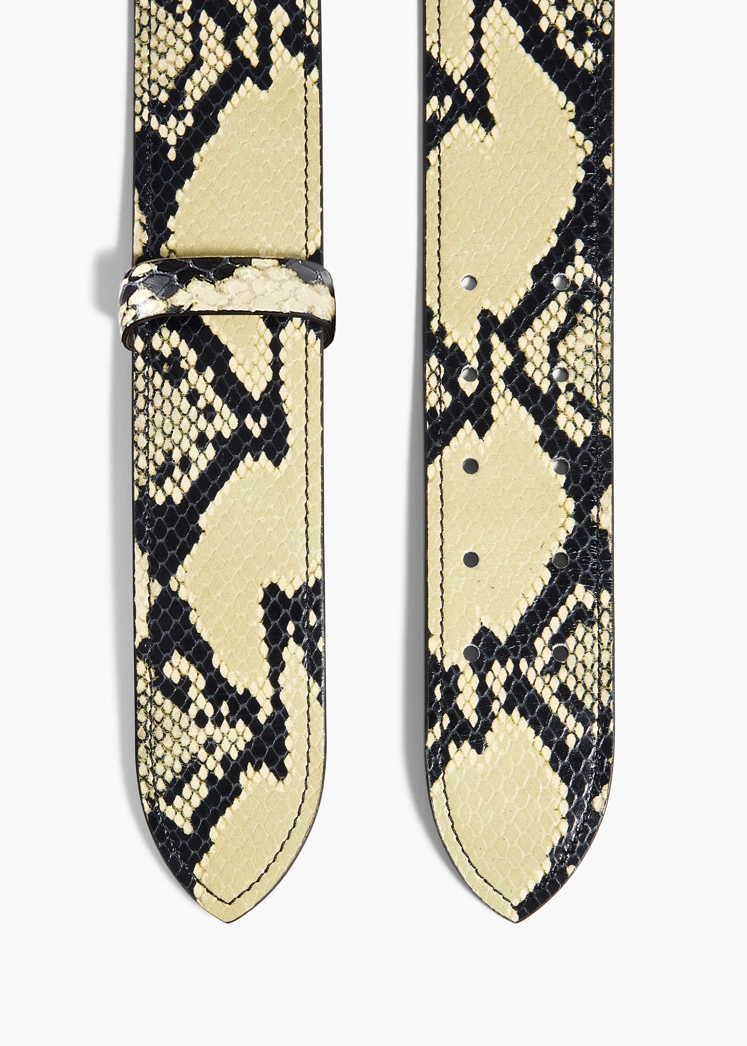 Khaite - Theo Waist Belt in Natural Python - Embossed Leather - Image 5