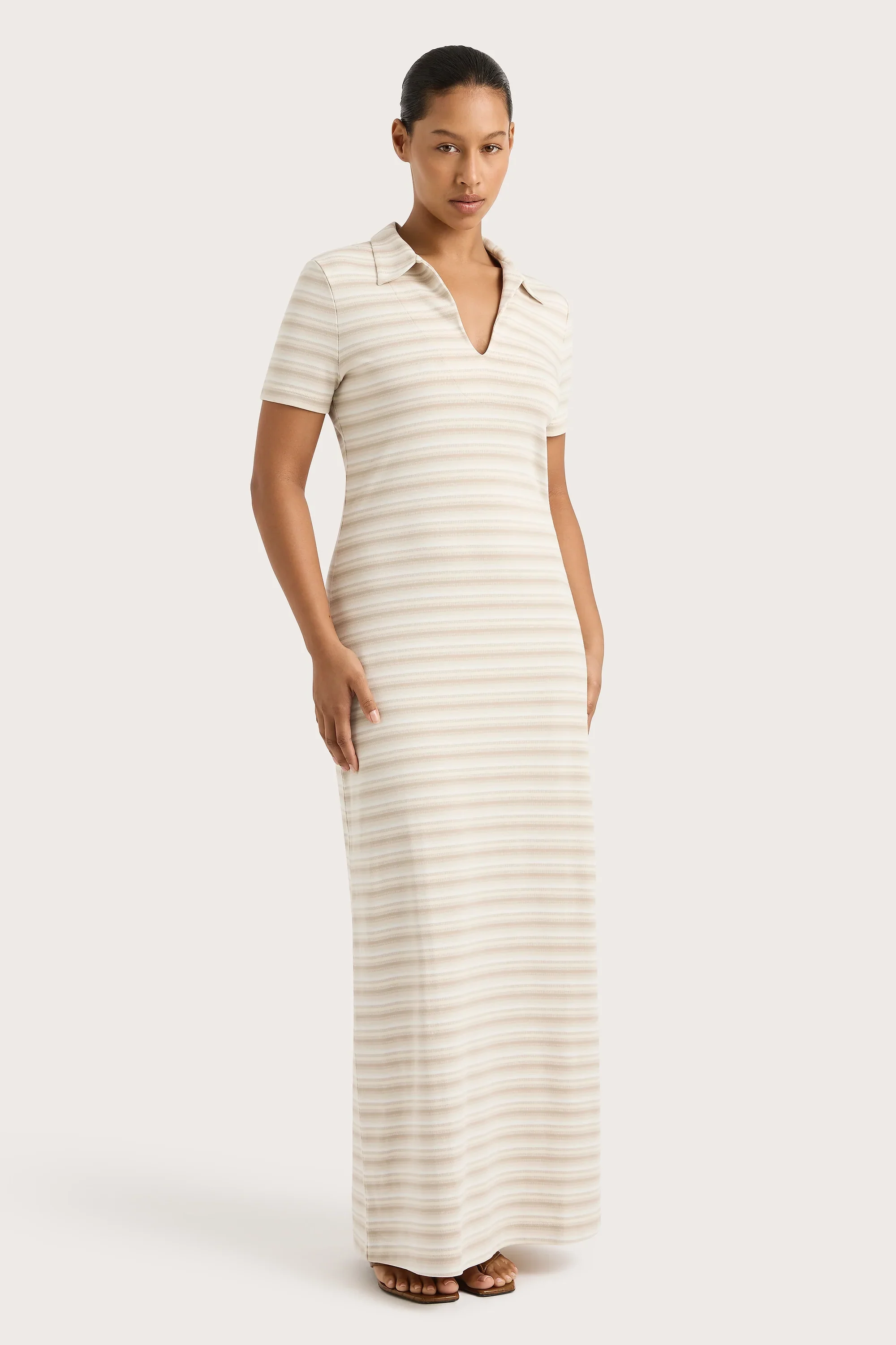 Faithfull - Tiesse Maxi Dress Cream Stripe - Final Sale - Image 10