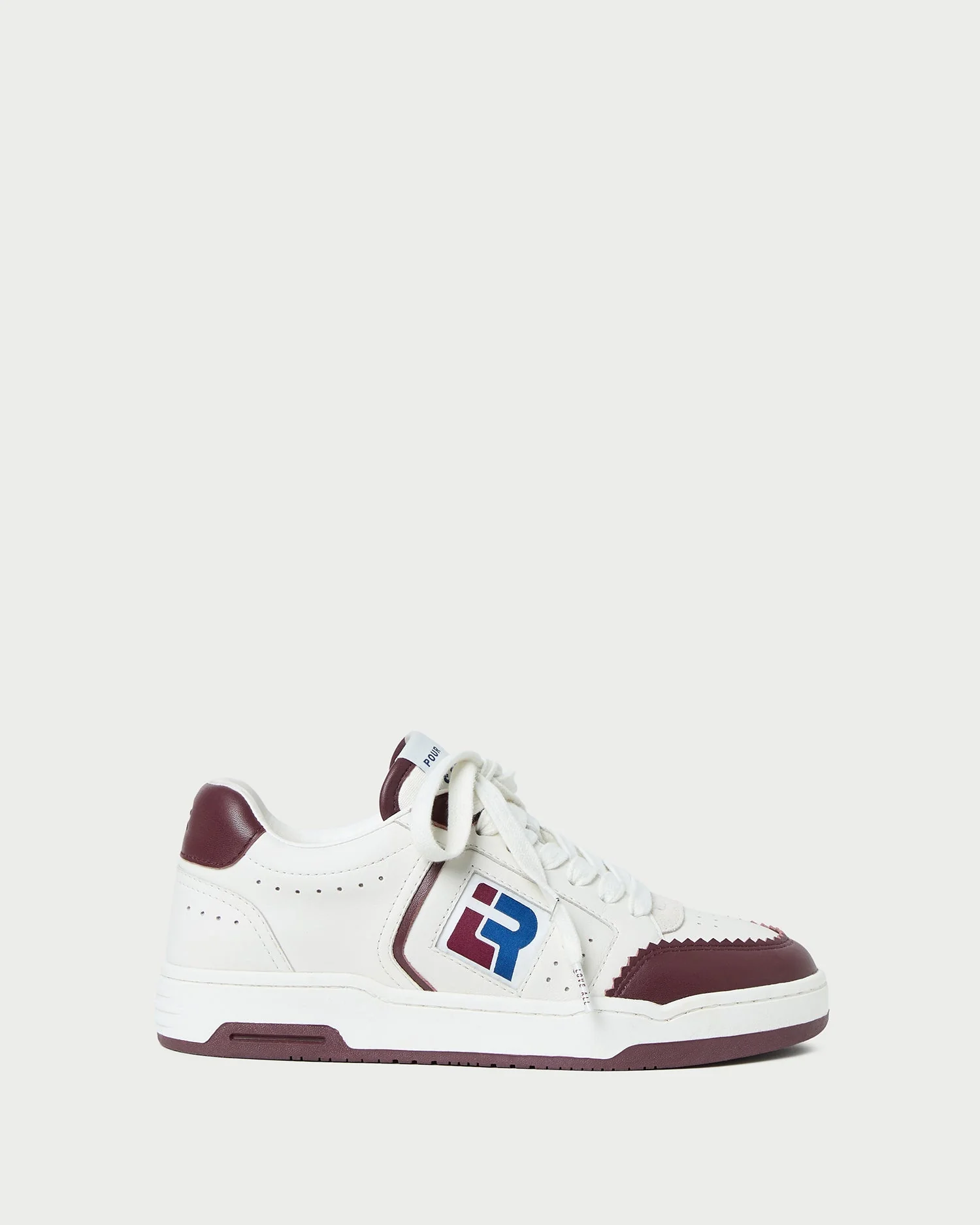 Loeffler Randall - Topspin Cream/Maroon Court Sneaker