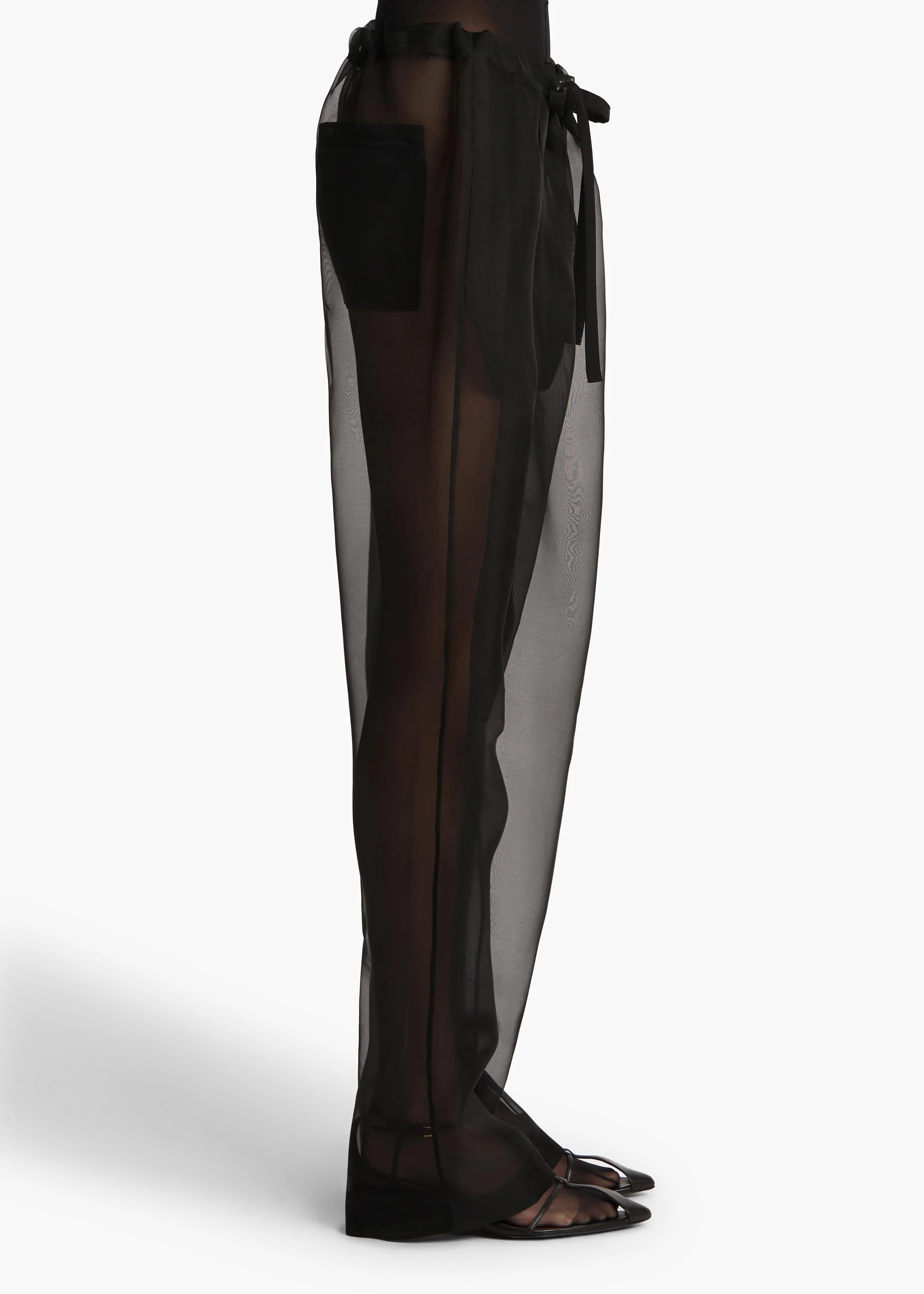 Khaite - Trenton Pant in Black Organza - Image 11