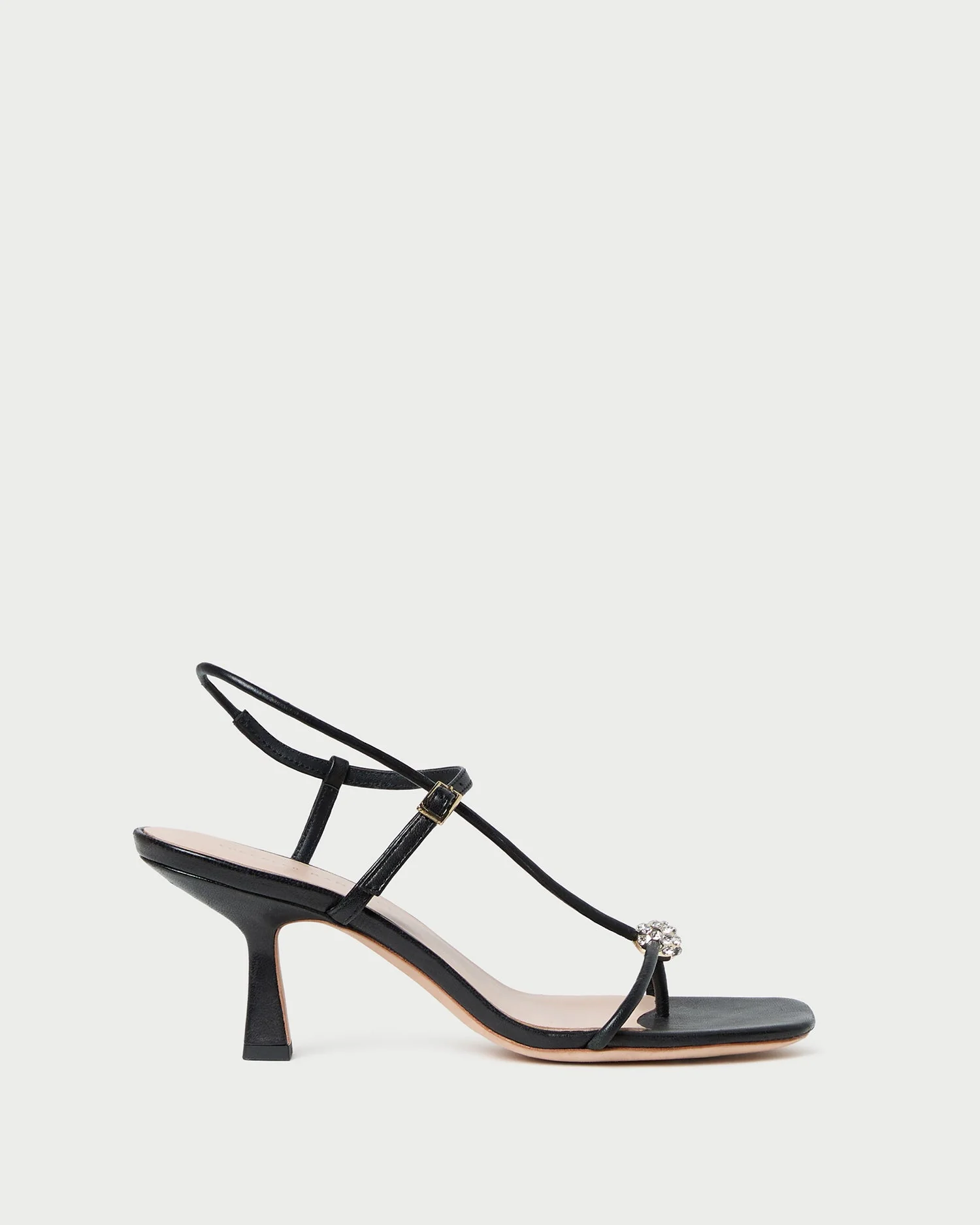 Loeffler Randall - Triana Black/Crystal Mid - Heel Sandal