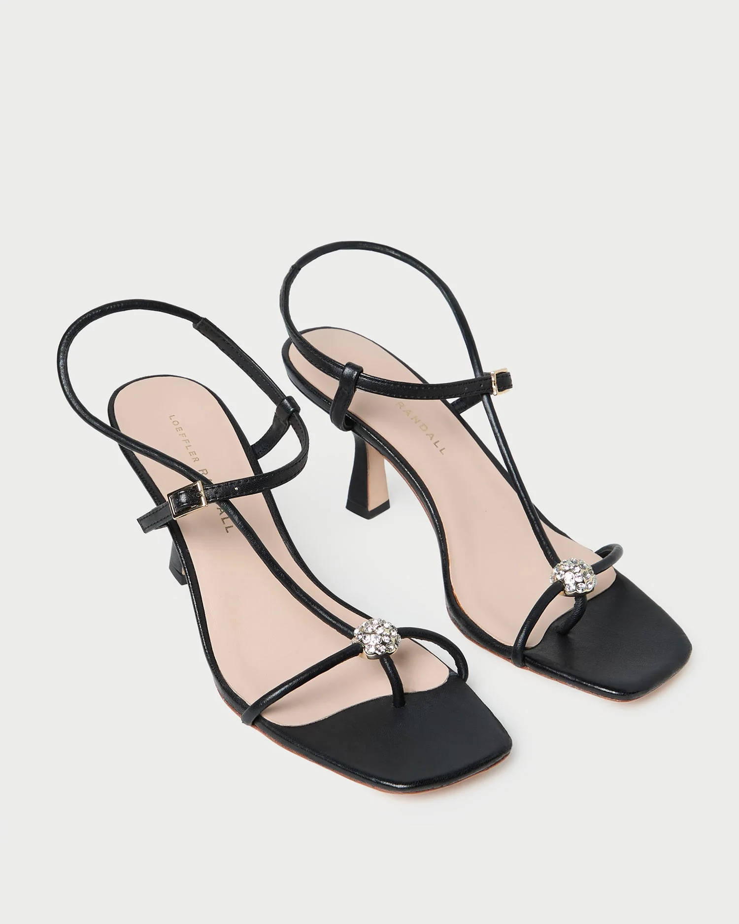 Loeffler Randall - Triana Black/Crystal Mid - Heel Sandal - Image 4