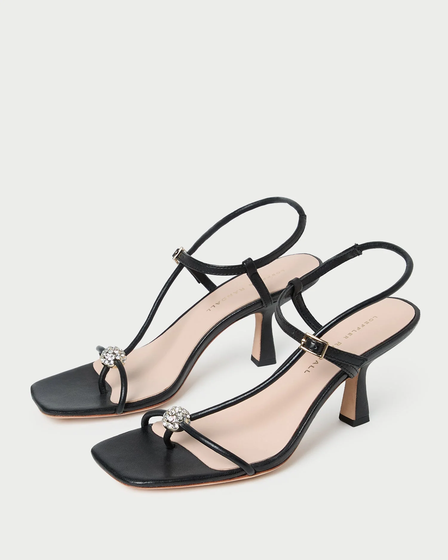 Loeffler Randall - Triana Black/Crystal Mid - Heel Sandal - Image 5