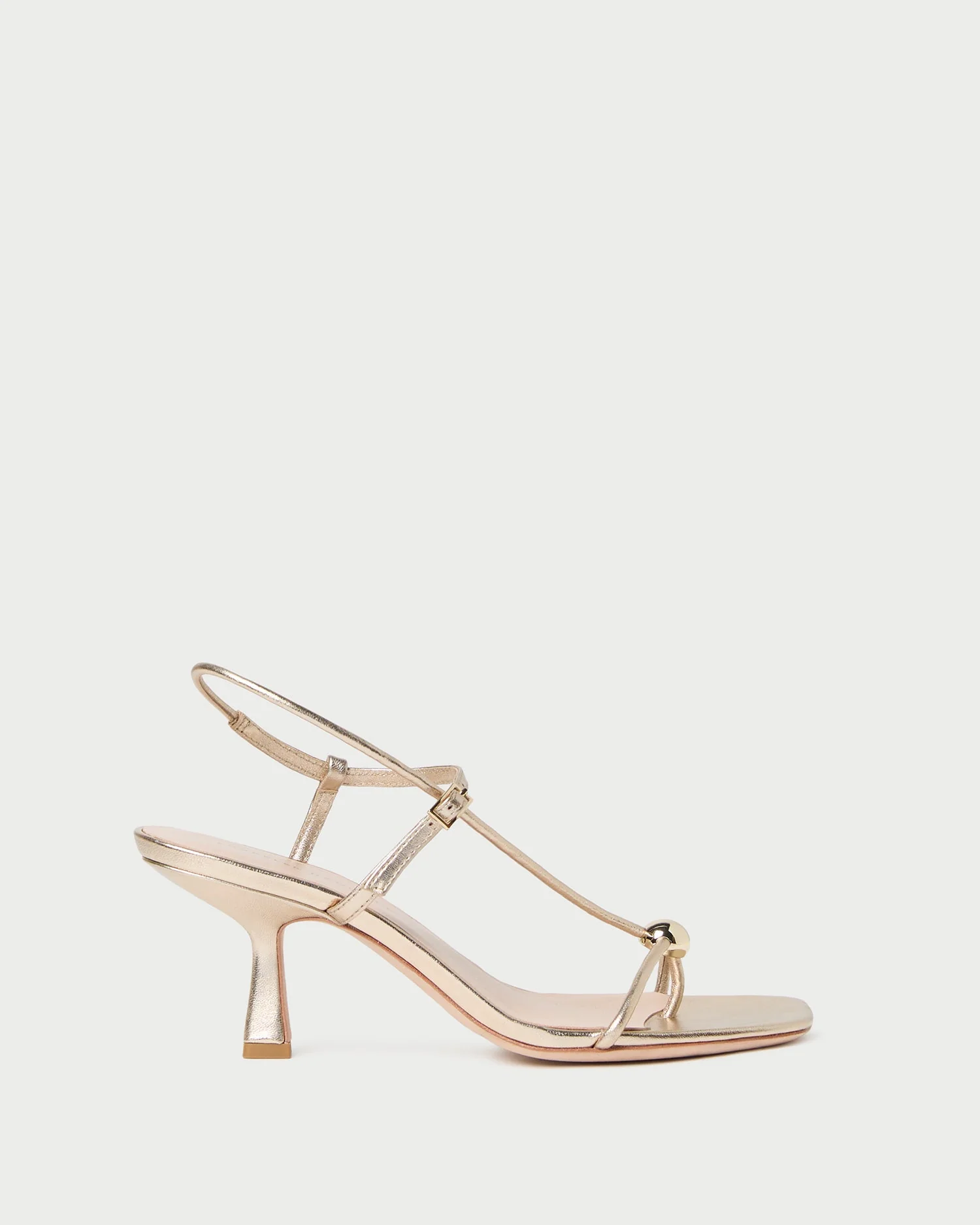 Loeffler Randall - Triana Champagne Leather Mid - Heel Sandal