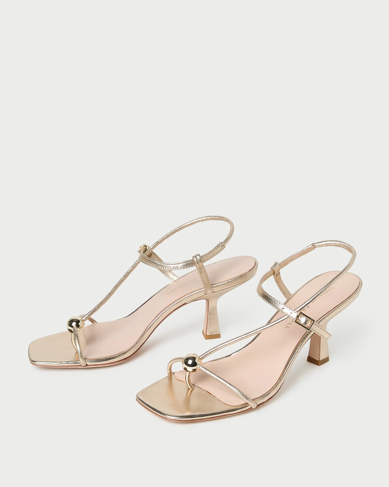 Loeffler Randall - Triana Champagne Leather Mid - Heel Sandal - Image 4