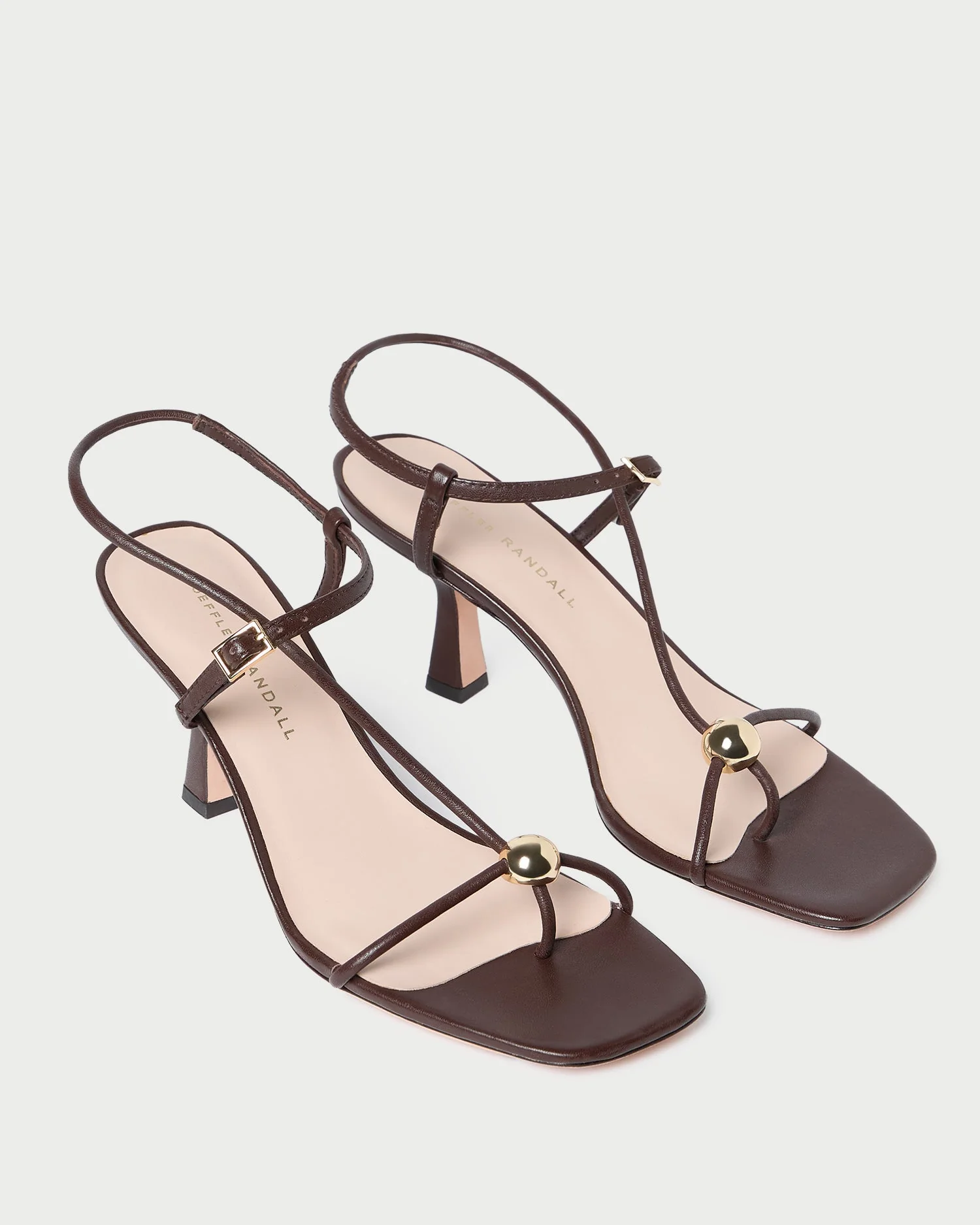 Loeffler Randall - Triana Espresso Leather Mid - Heel Sandal - Image 3
