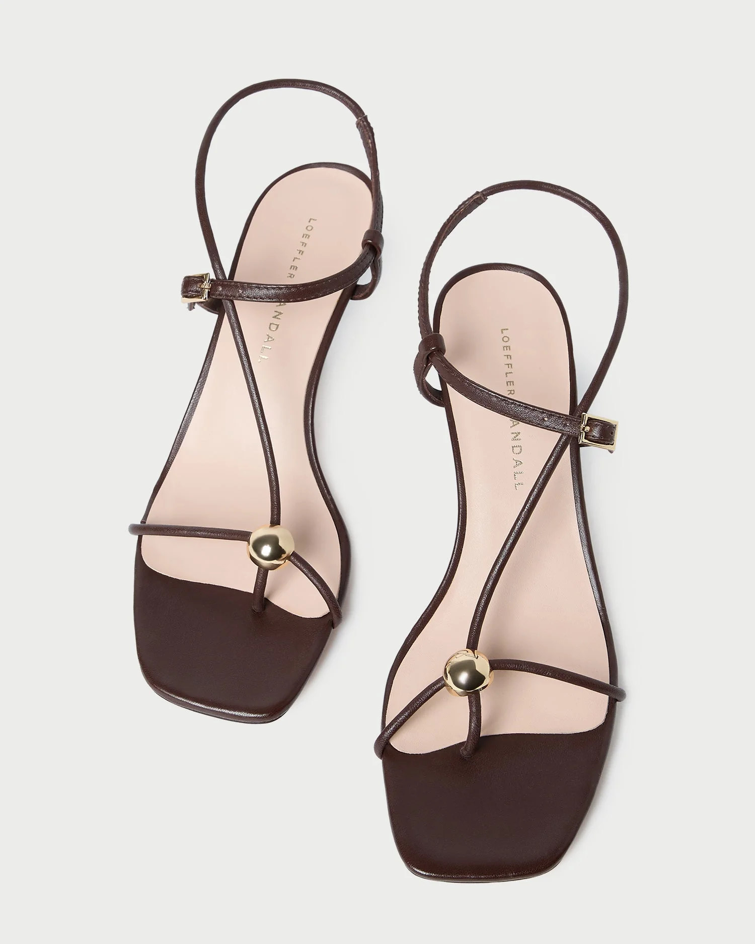 Loeffler Randall - Triana Espresso Leather Mid - Heel Sandal - Image 4