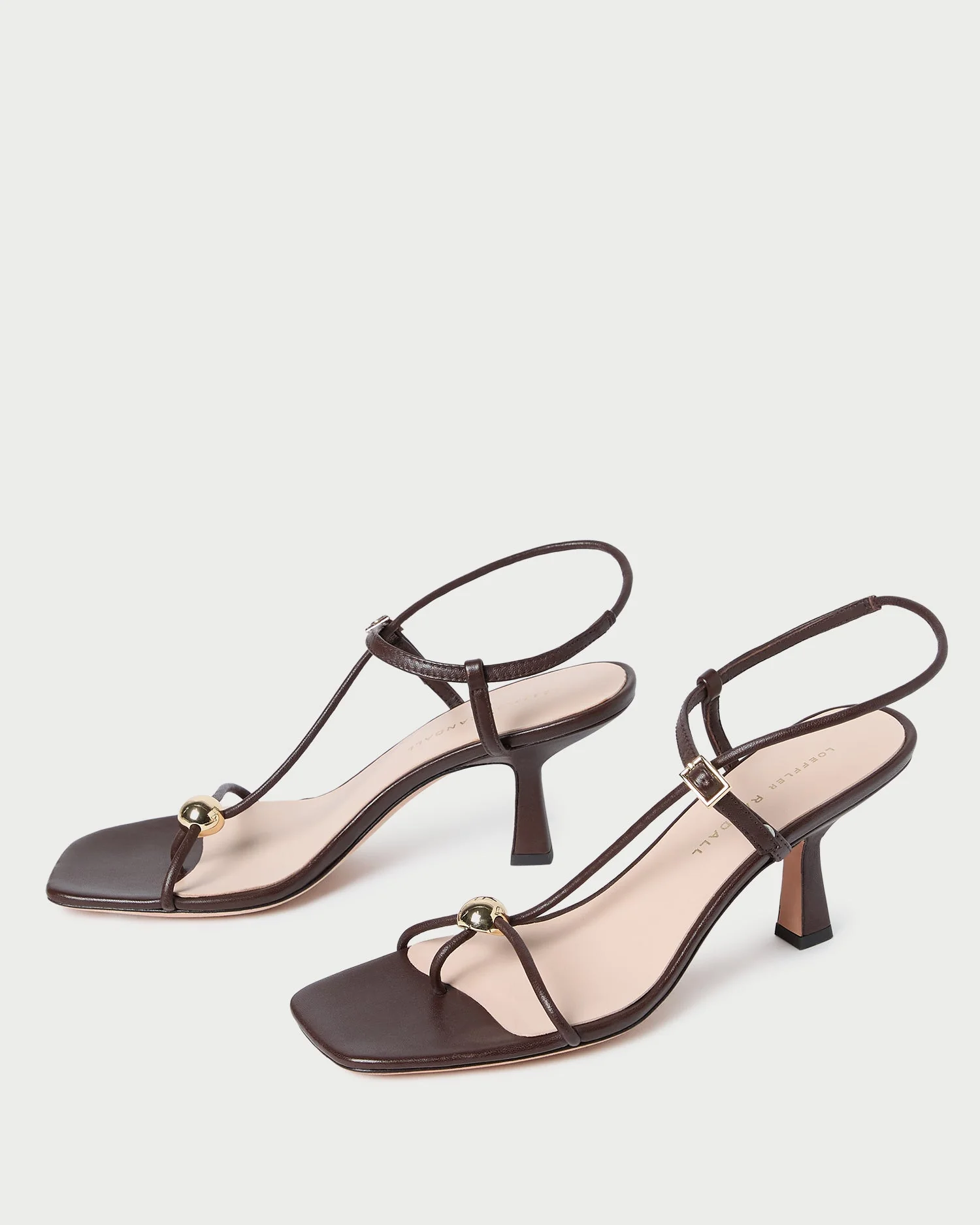 Loeffler Randall - Triana Espresso Leather Mid - Heel Sandal - Image 5
