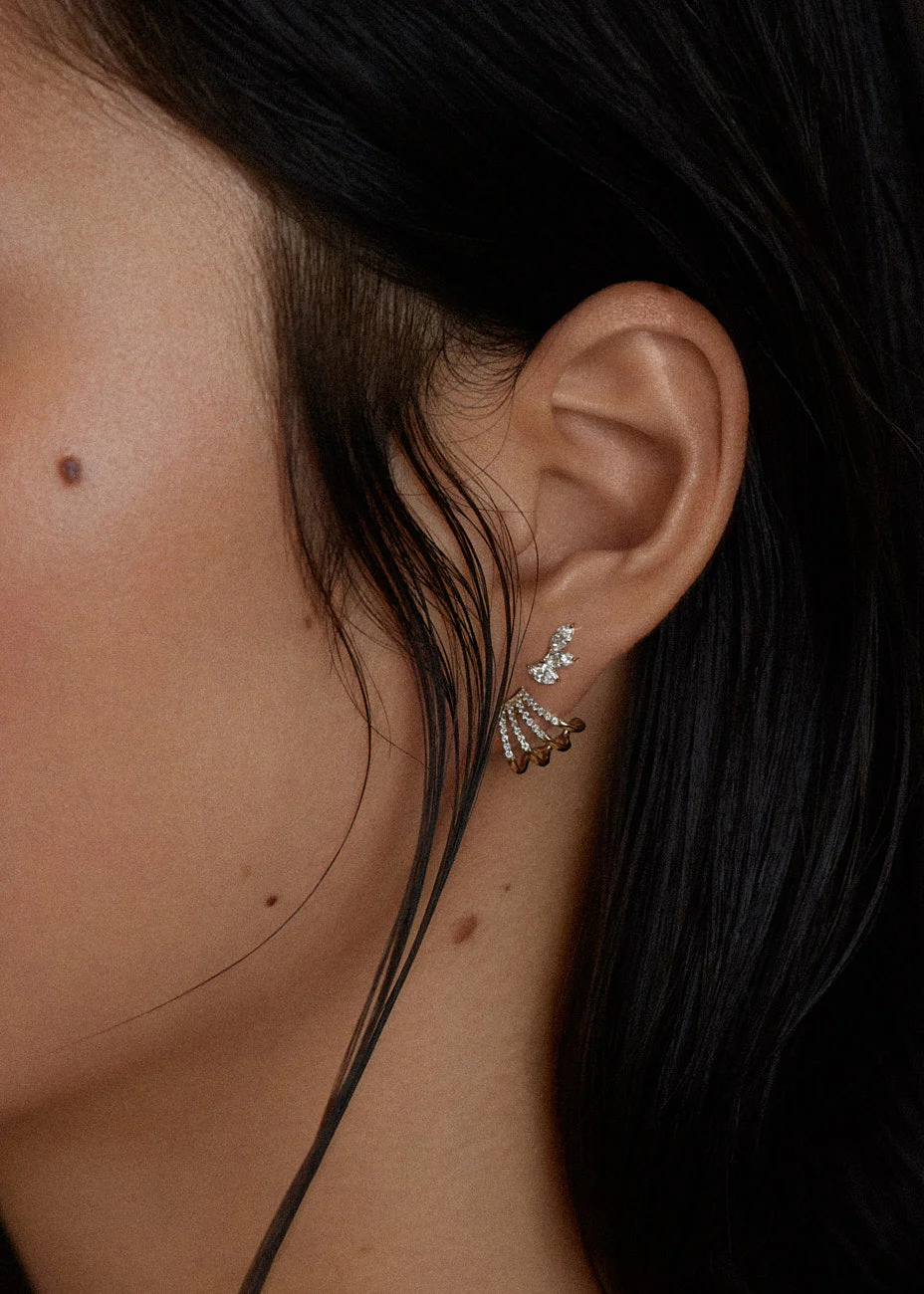 Kinn - Triple Marquise Stud Earring Diamond - Image 5