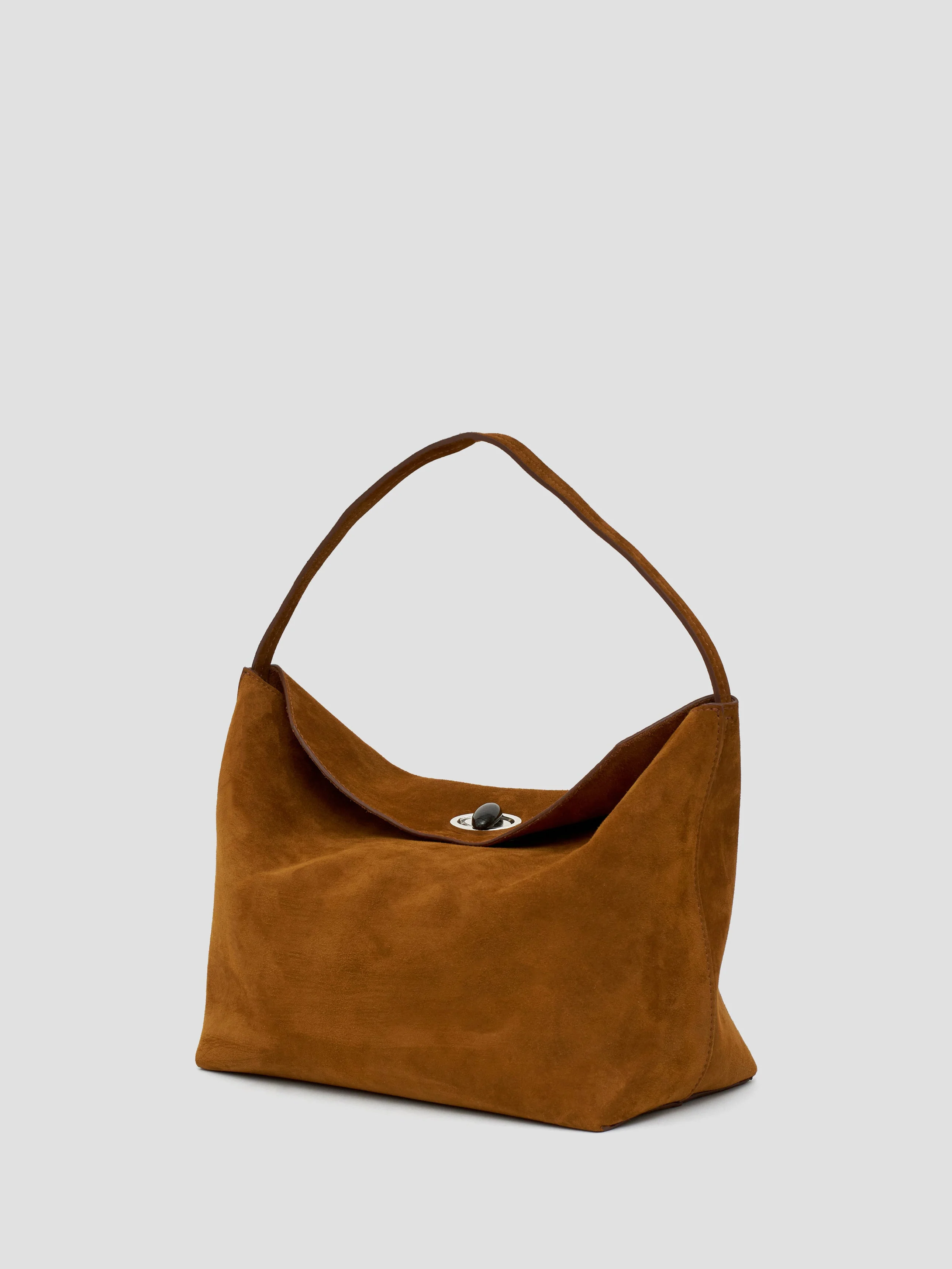 Christopher Esber - Turnlock Suede Shoulder Bag - Image 2
