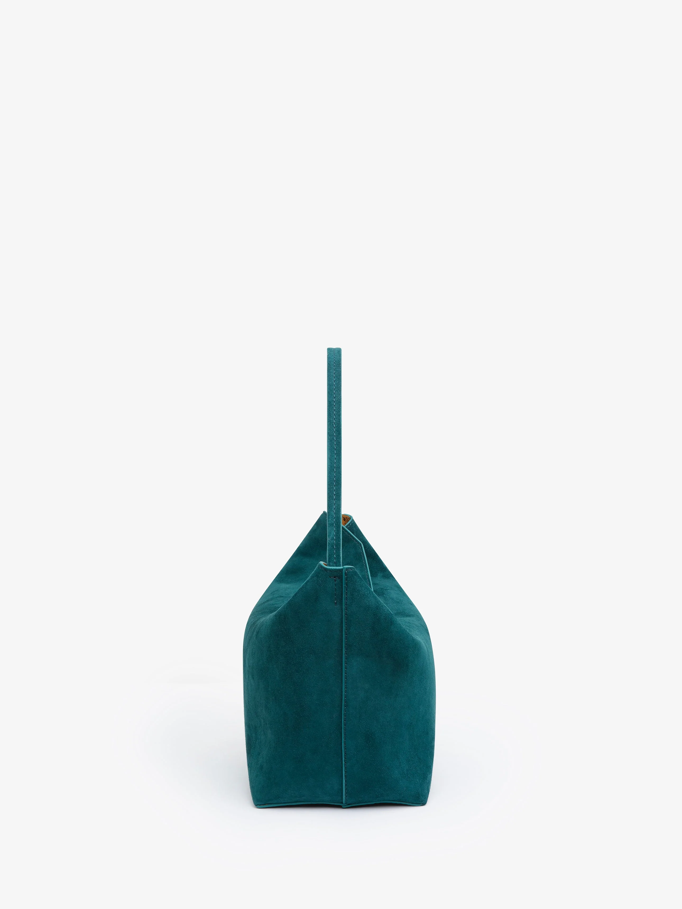 Christopher Esber - Turnlock Suede Shoulder Bag - Image 4