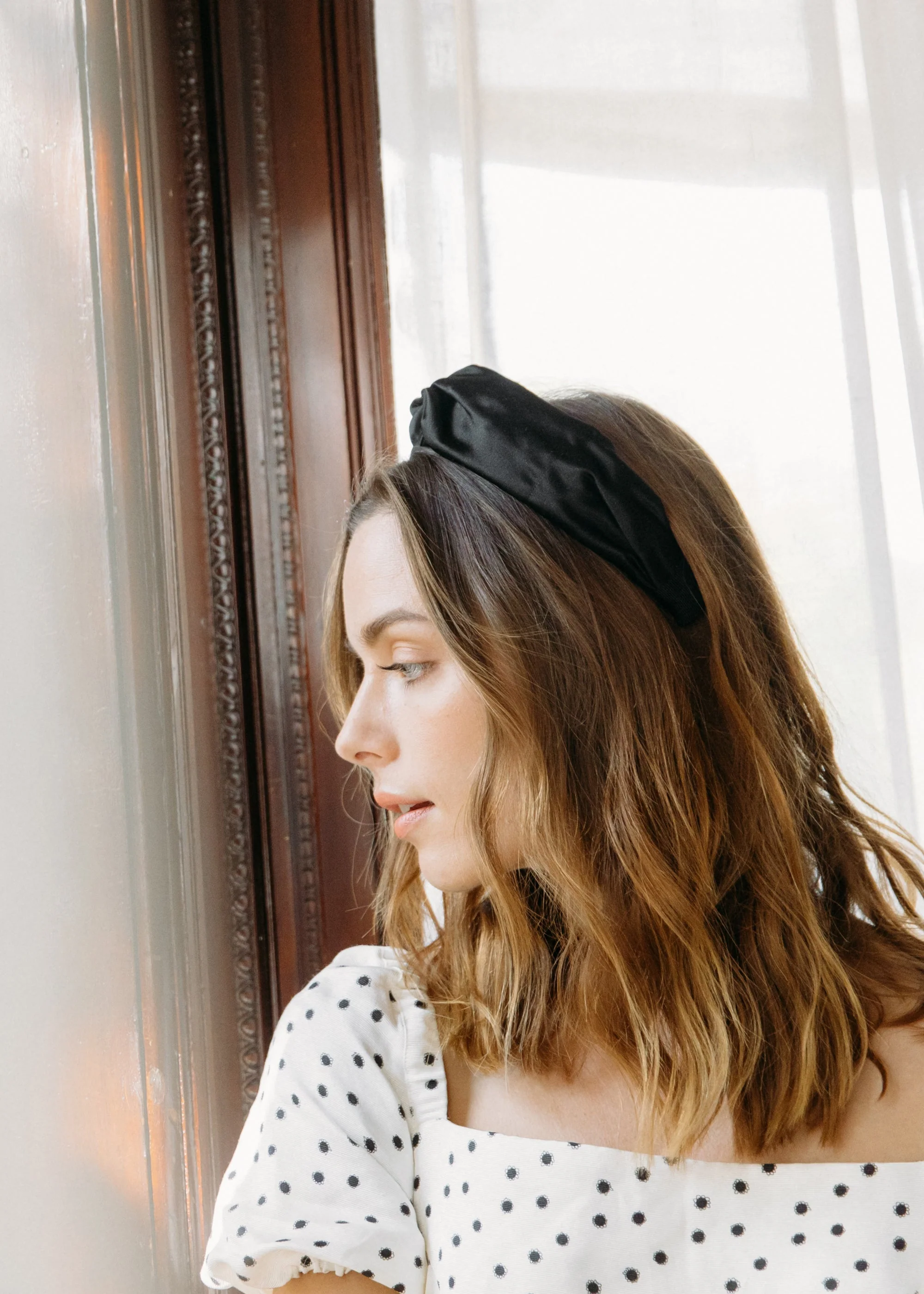 Jennifer Behr - Twist Headband in Silk Satin - Image 5