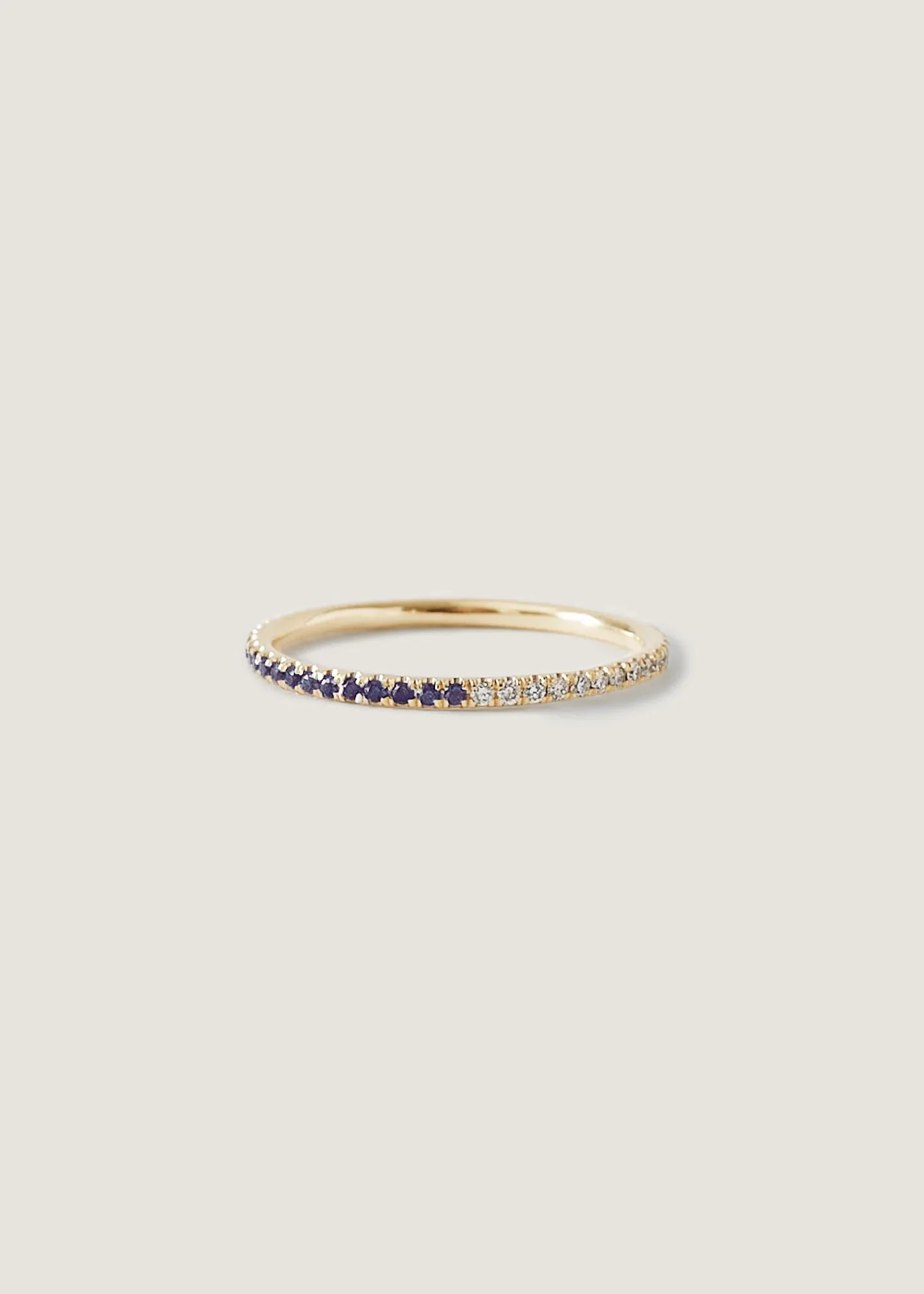 Kinn - Two In One Pavé Birthstone Ring Alexandrite
