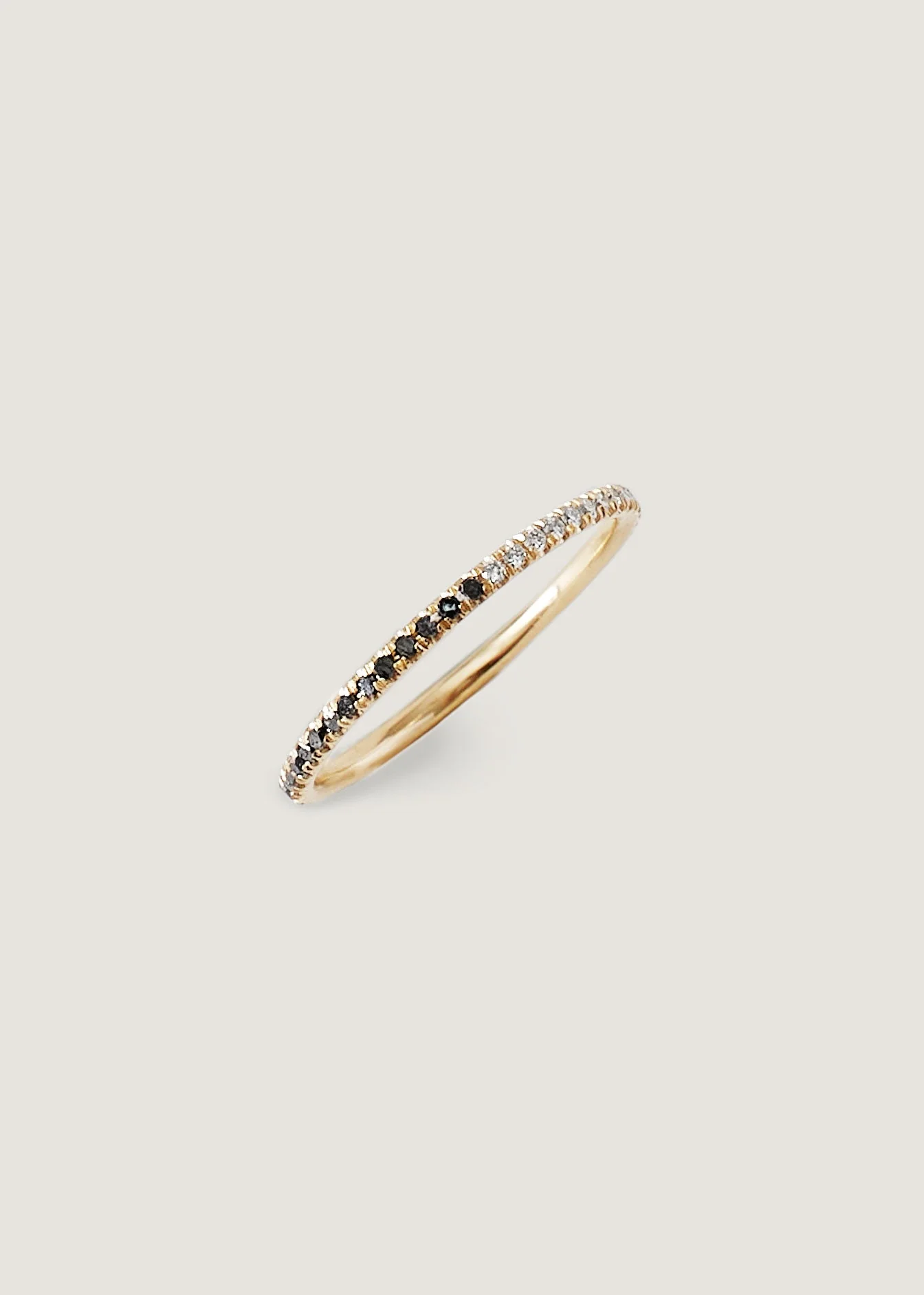 Kinn - Two In One Pavé Birthstone Ring Black Diamond - Image 3