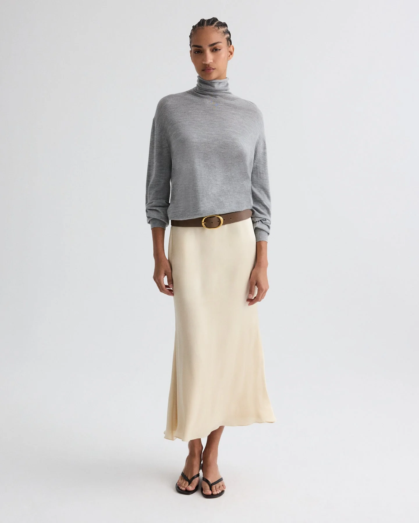 TWP - At Last Midi Skirt in Viscose Satin - Image 2